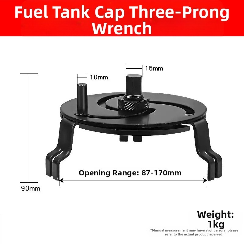 Chromium Vanadium Steel Fuel Tank Lid Wrench Adjustable Multi Jaw Grip Tool