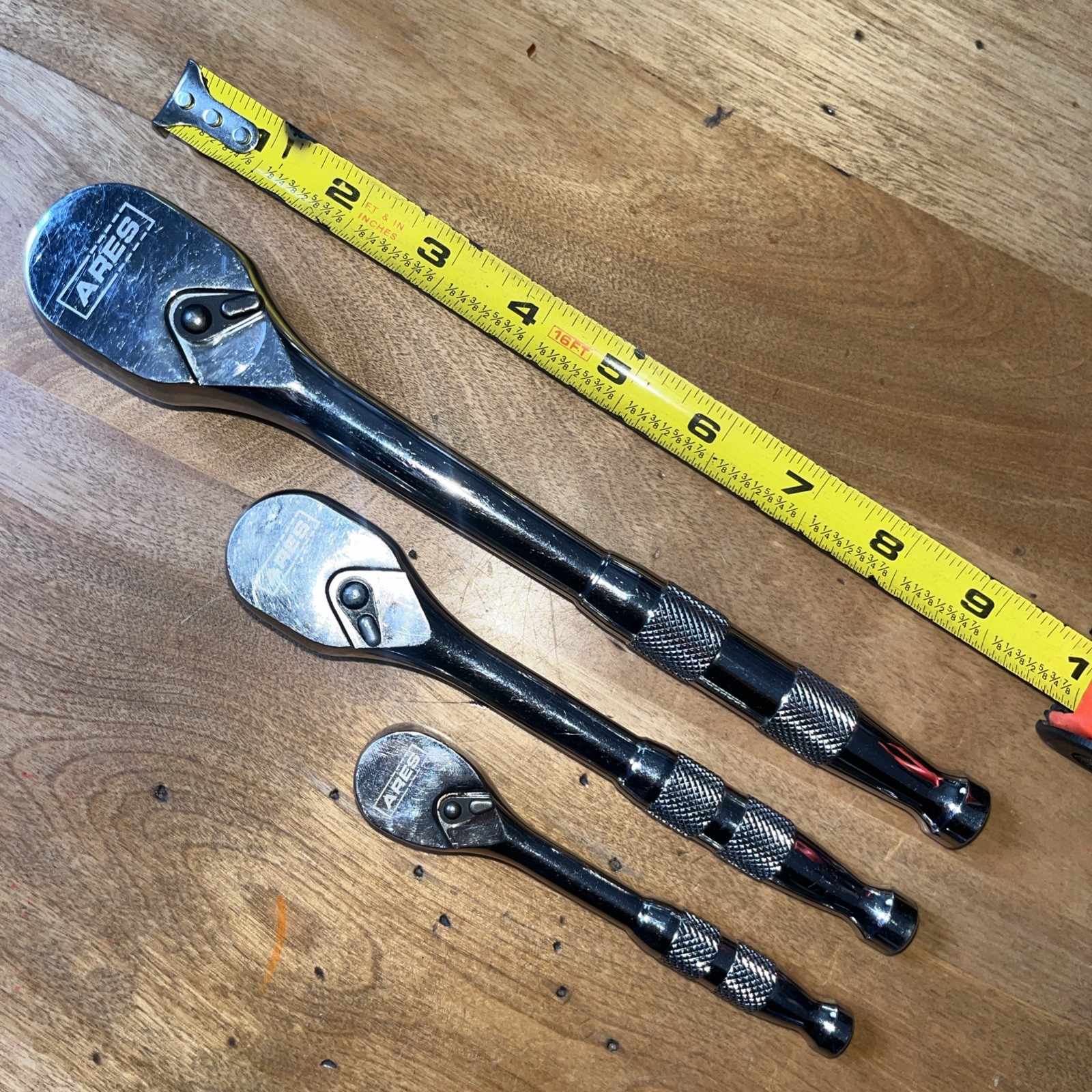 ARES Quick Release Ratchet Lot 3 Pieces – 1/2” , 3/8”, And 1/4” Drive Used