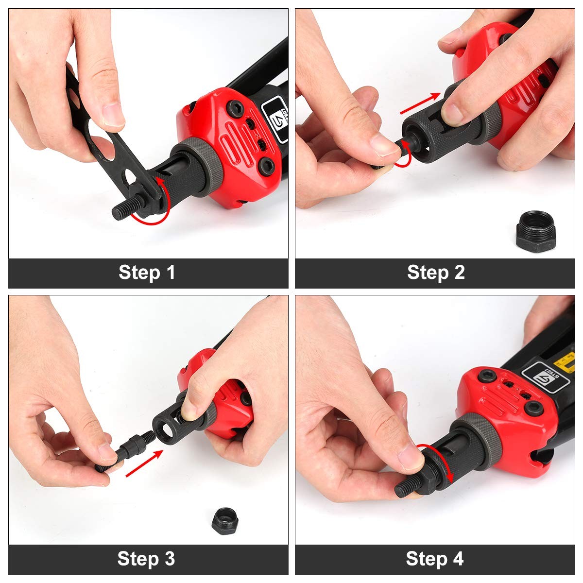 GIANTISAN Rivet Nut Tool Kit,16-Inch Rivnut 16-Inch/ 12 Mandrels