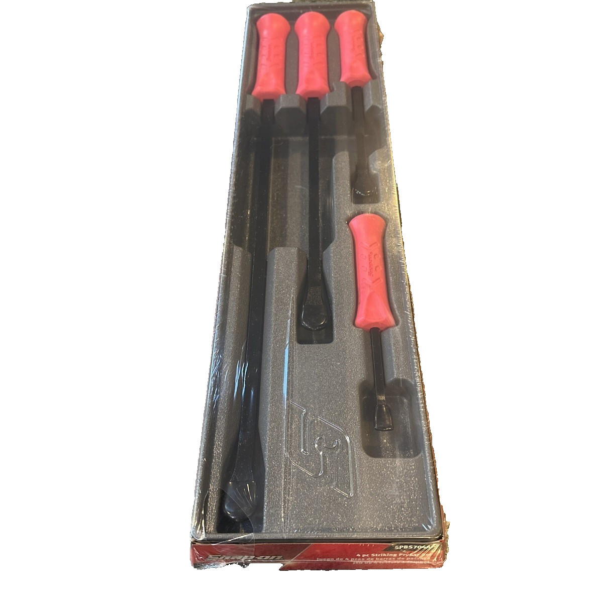 Snap On Tools RARE Pink 4 Piece Hard Grip Striking Prybar Set SPBS704AP USA NEW