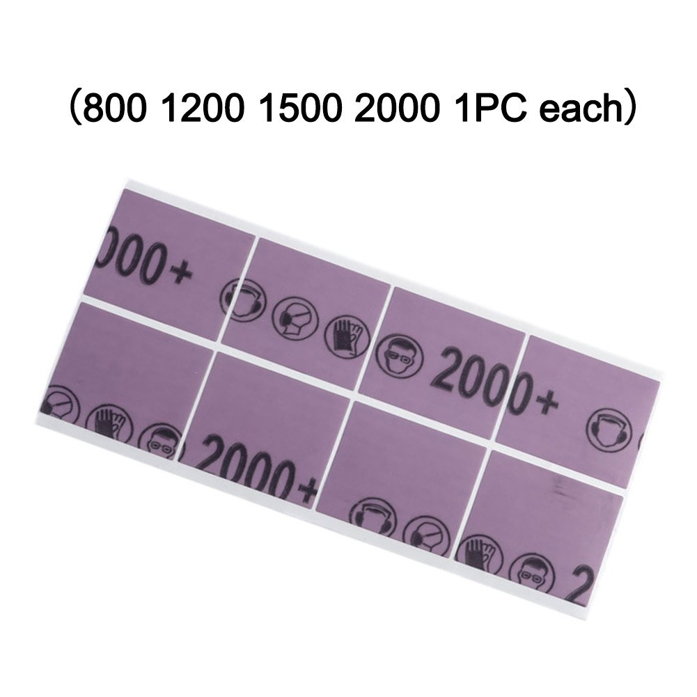 4Pcs Water Dry Sandpaper 800 1200 1500 2000 Grit for Surface Finishing