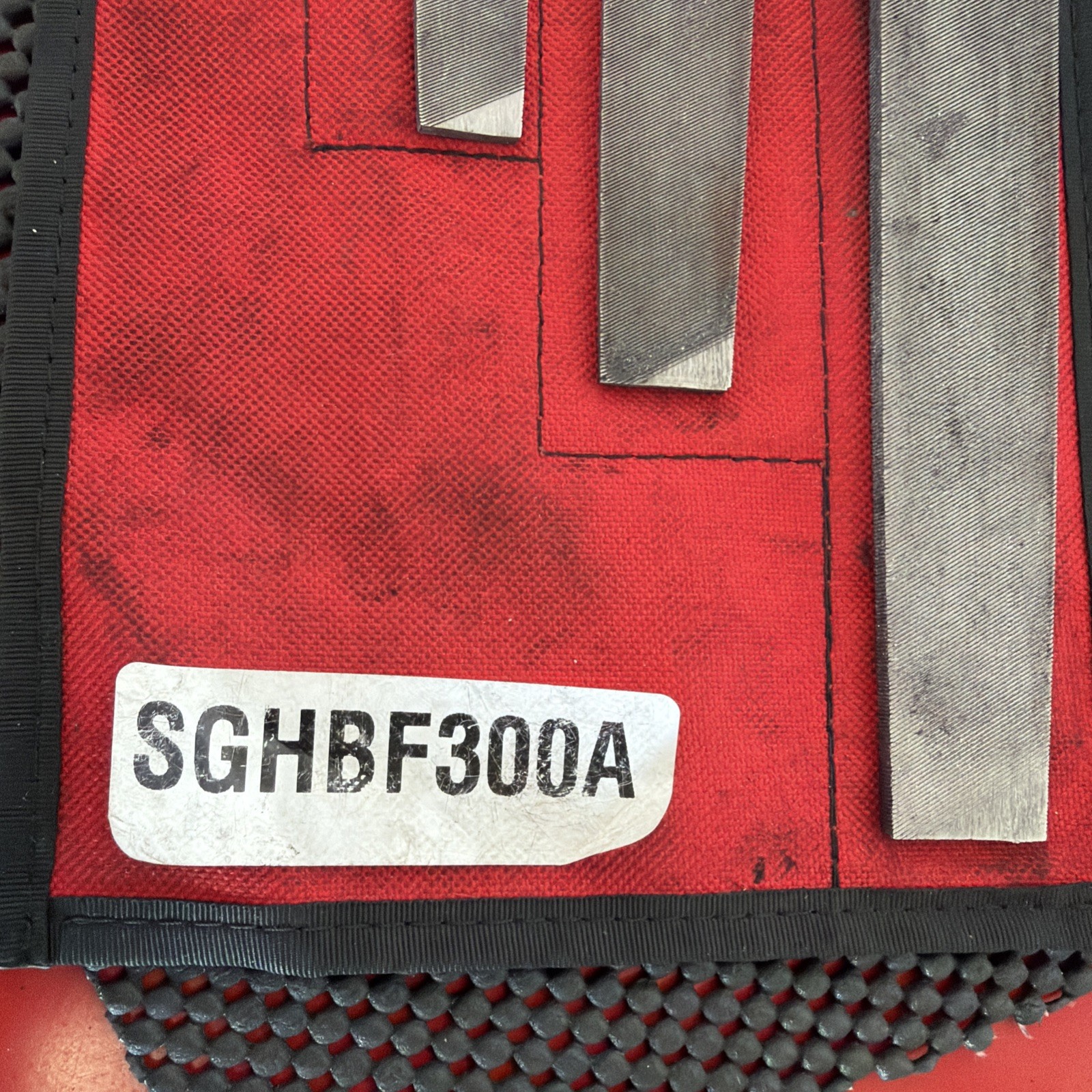 Snap On Tools Bastard Cut Mill File Set 4pc Red Soft Handle W/ Pouch SGH300A