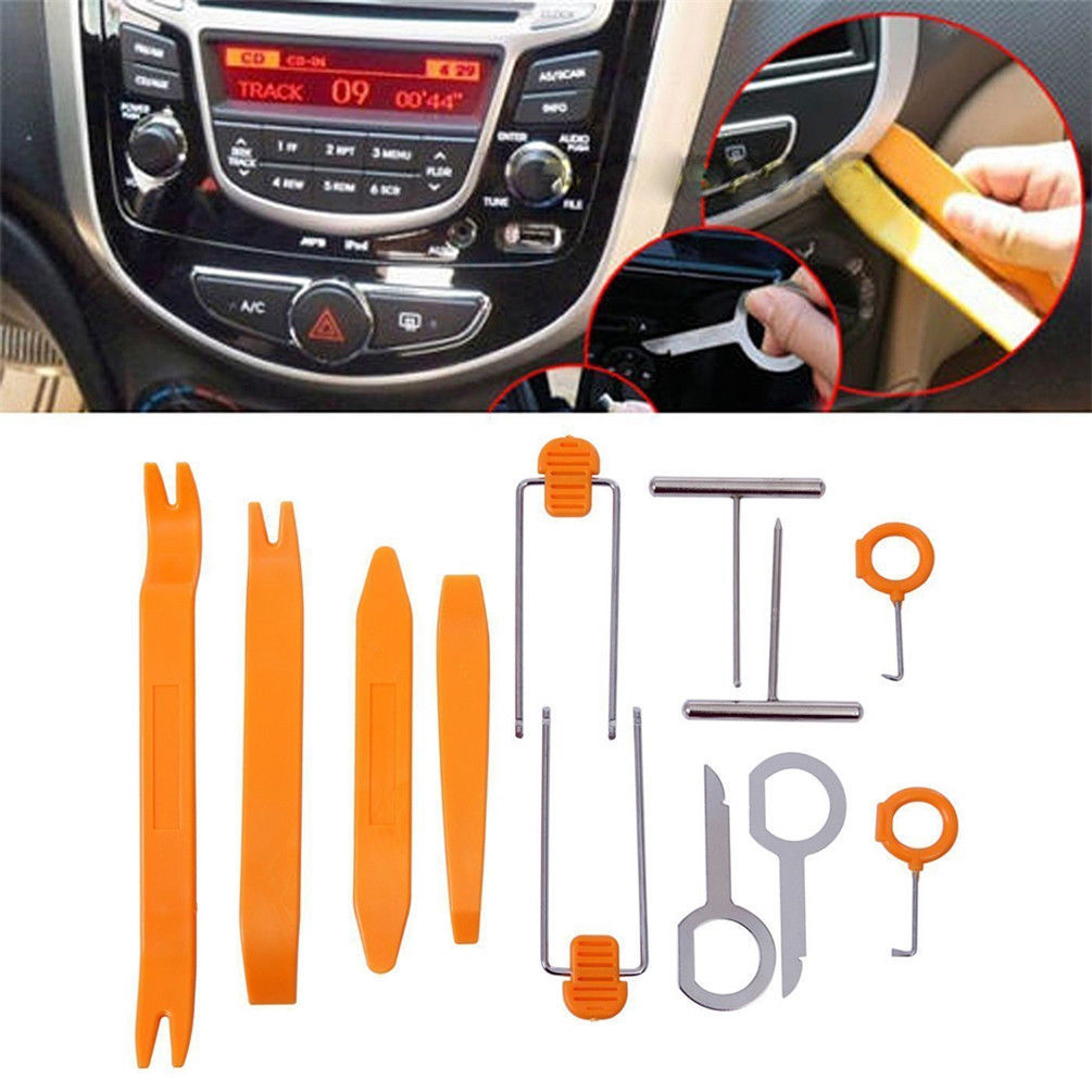 Universal Pry Removal Open Tools Kit Car Dash Door Trim Panel Clip Radio/Lights