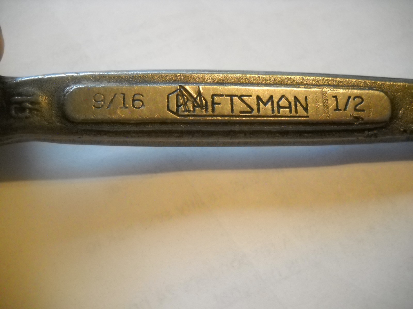 Vintage Craftsman Stubby Double Box End Wrench 9/16″ x 1/2″ 5″ Long Underline