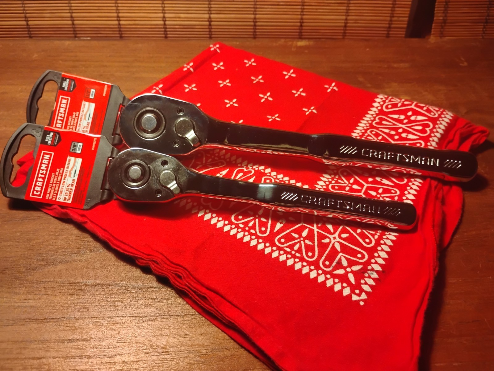 2 New Craftsman Low Profile Rachets 1/2 + 3/8 Made In China Set