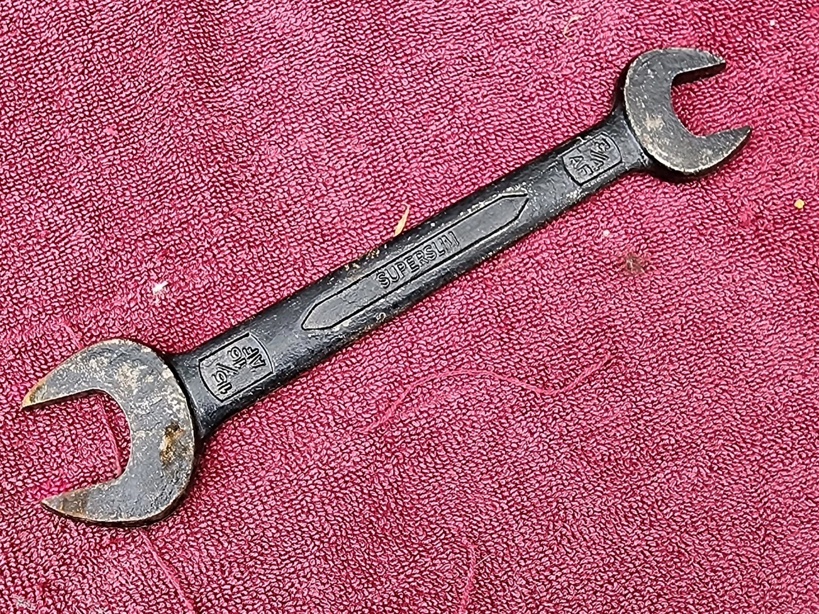 TW Superslim Double Open Ended Spanner 11/16AF x 13/16AF, England