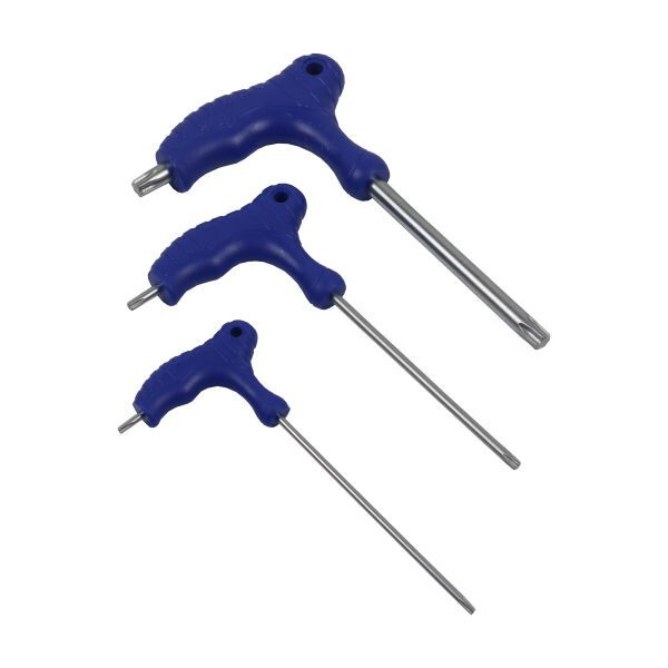 US PRO 10pc T-Handle Torx Key Set | Long Star Wrenches T9–T50 + Storage Rack