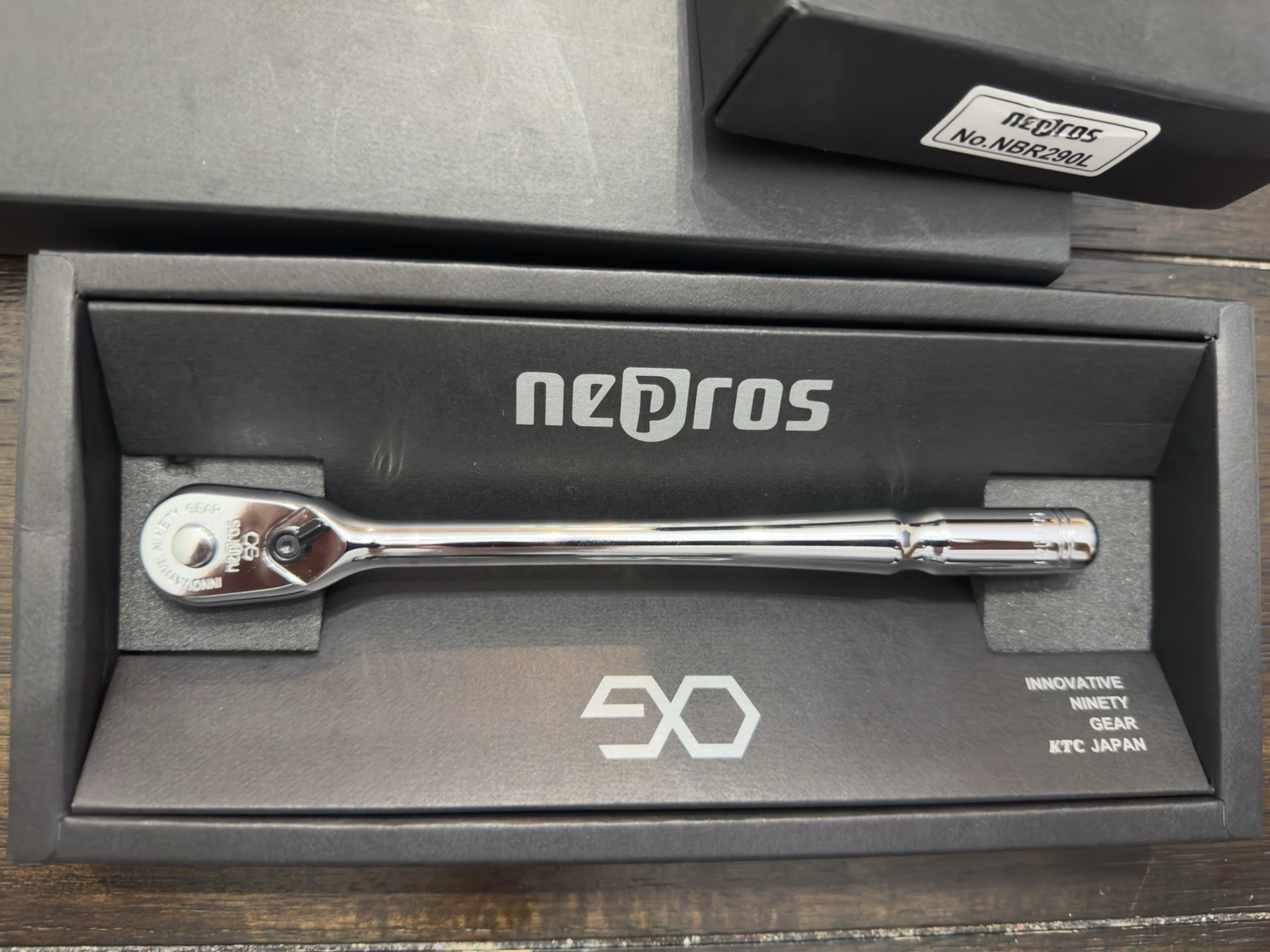 KTC Nepros NBR290L Long Ratchet Handle 6.3sq Made in Japan