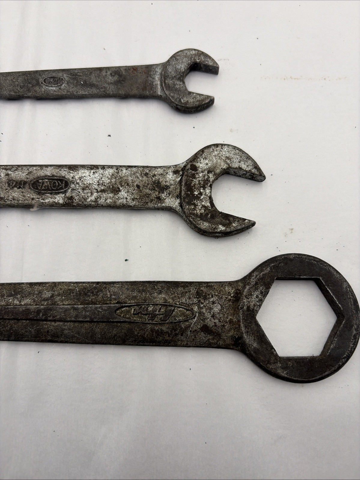 Vintage Honda Motors HM Double Open End Wrenches 10/14 & 17/19 Plus AI Hexagonal