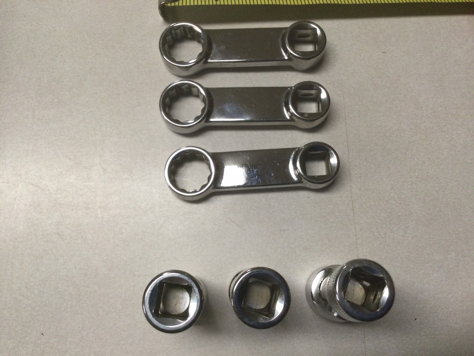 Snap On 3pcs. 3/8″ Drive 6-Point Metric Swivel Socket Set 12/13/15mm + More