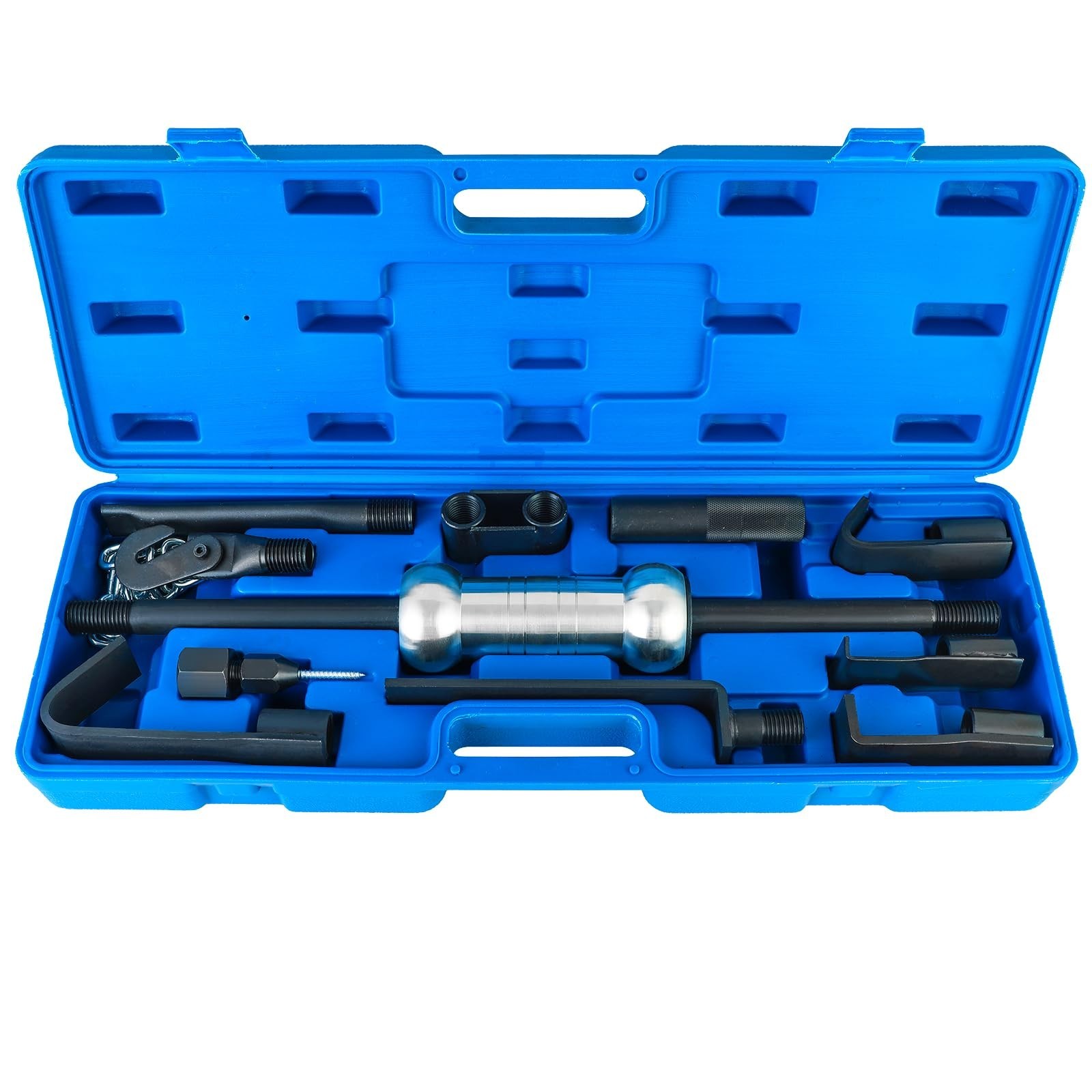 13pcs Heavy Duty Slide Hammer Dent Puller Set – 10lbs Auto Body Repair Kit, Car