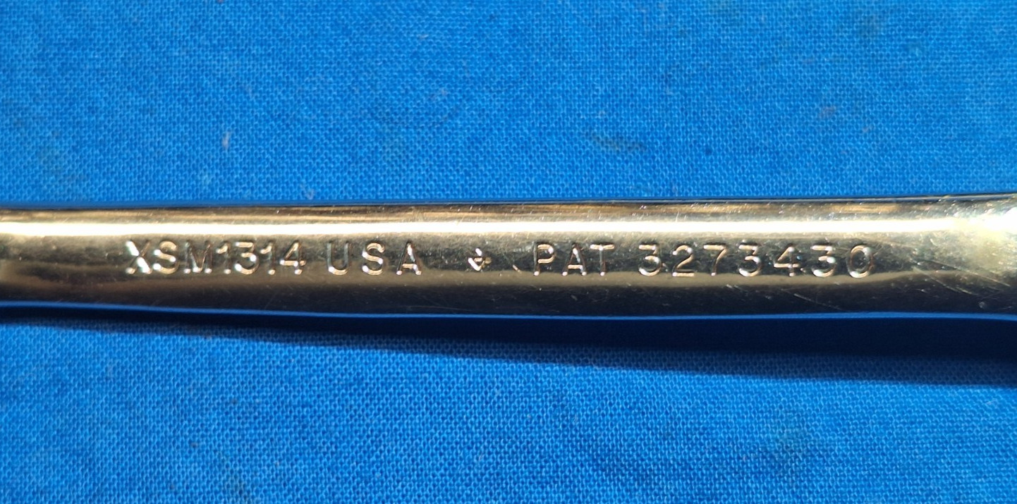 Old Logo Snap-On XSM1314 6″ long Metric 13mm-14mm 12pt short box wrench