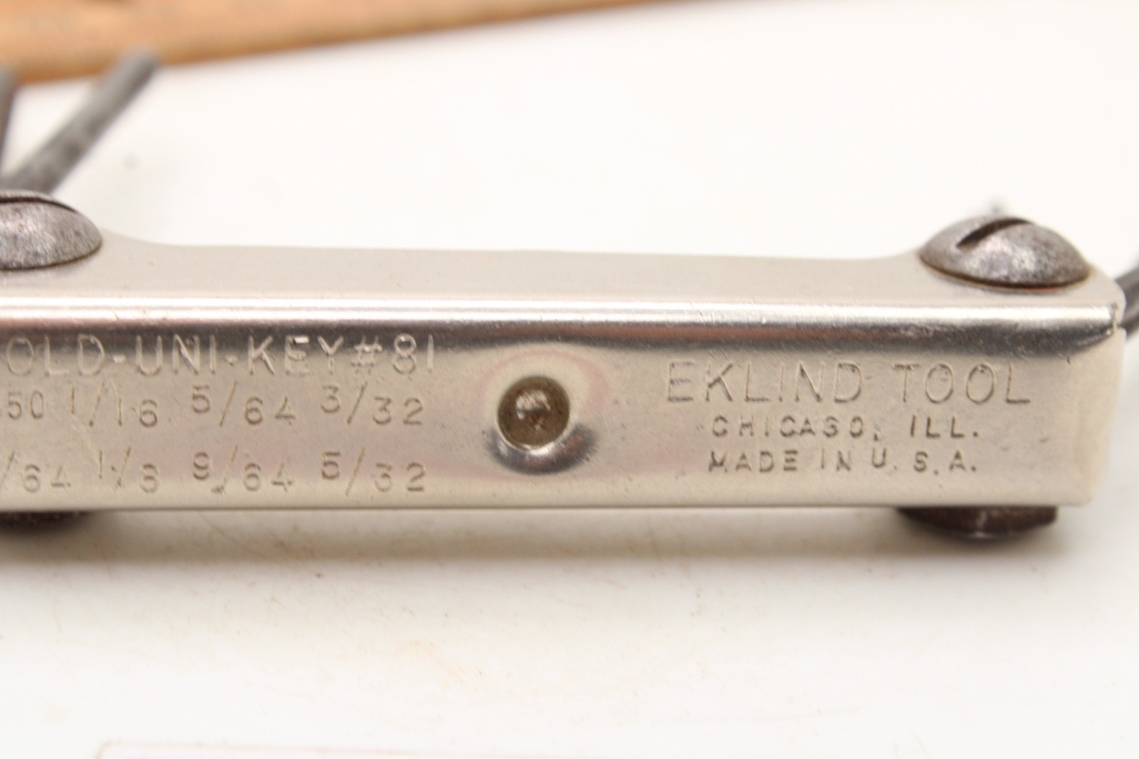 EKLIND No. 81 FOLD-UNI-KEY SAE Allen Wrench Tool Set of 8 .050″ to 5/32″ USA