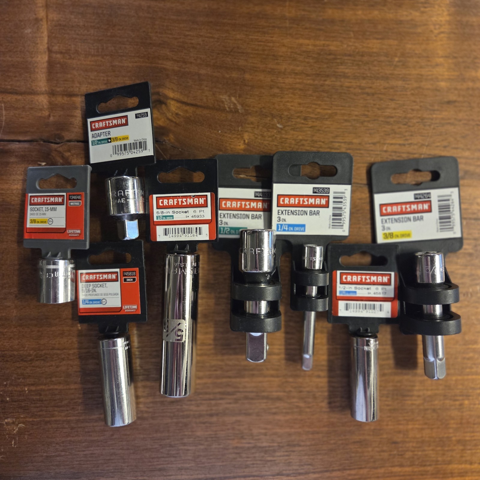 Mixed Lot Of 8 Craftsman Sockets Metric Standard