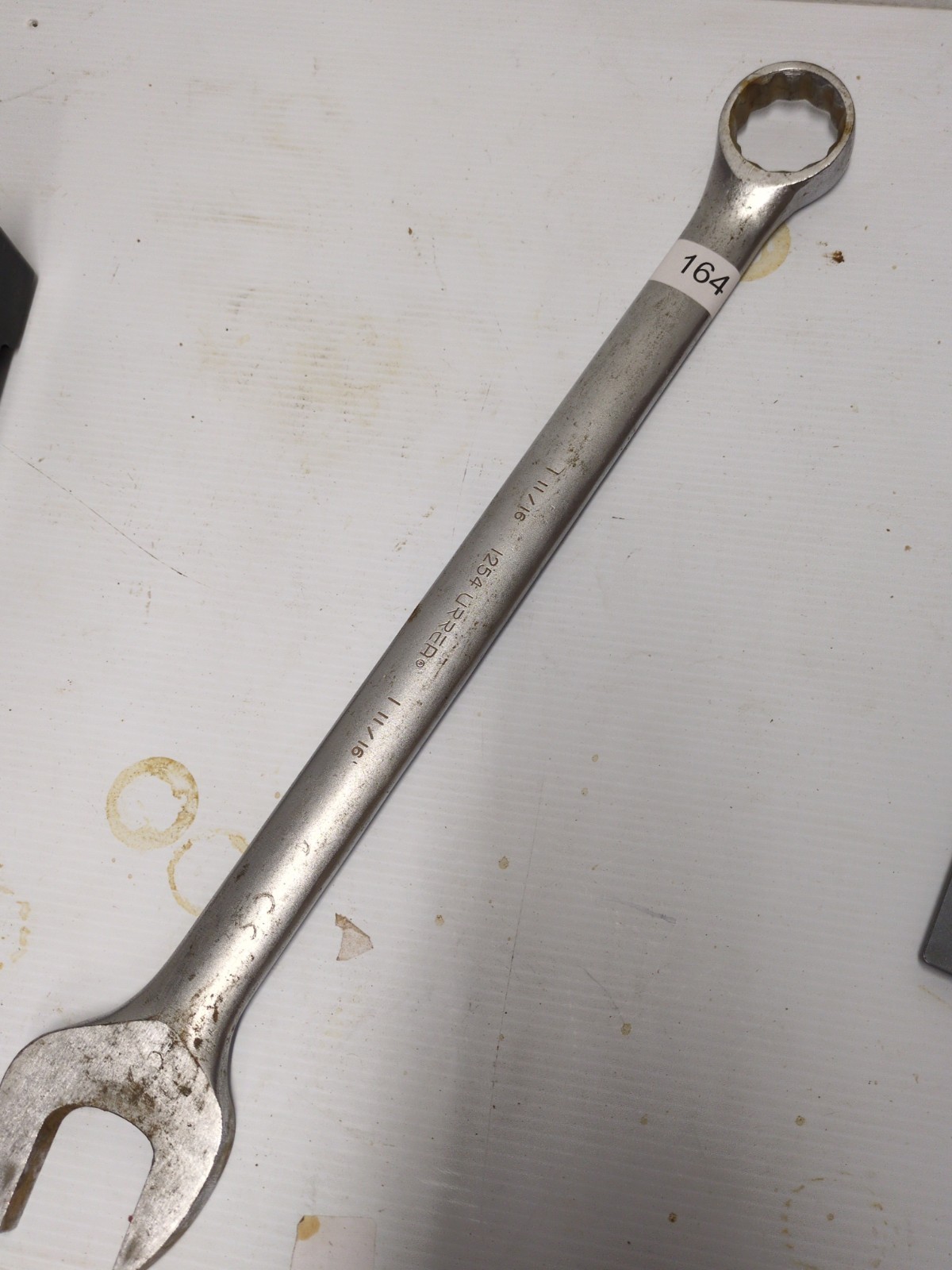 1-11/16 in. 12 Point Combination Chrome Wrench Satin Finish, by URREA