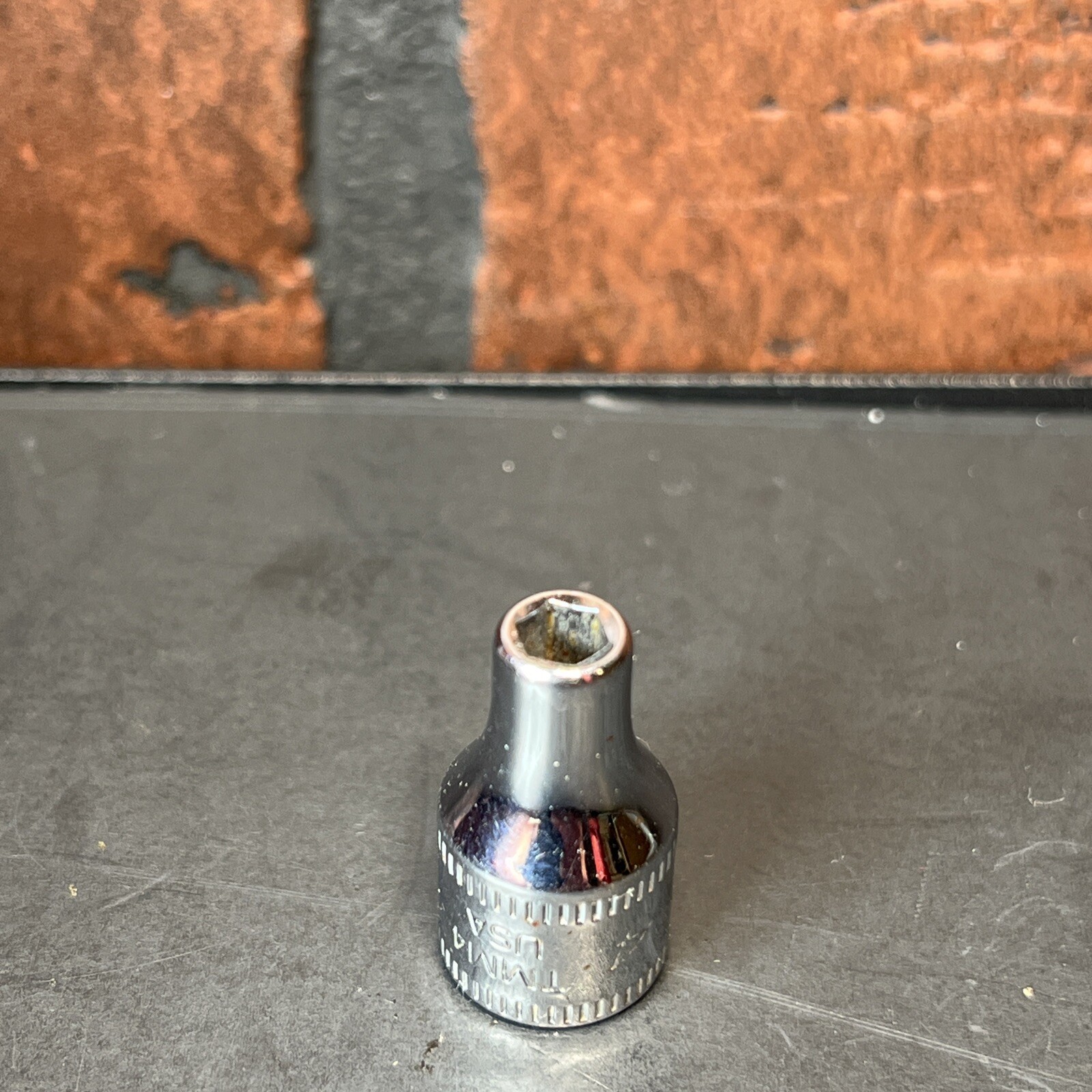 Snap On USA 4mm 6 Point 1/4″ Drive Shallow Socket TMM4 4 MM Chrome