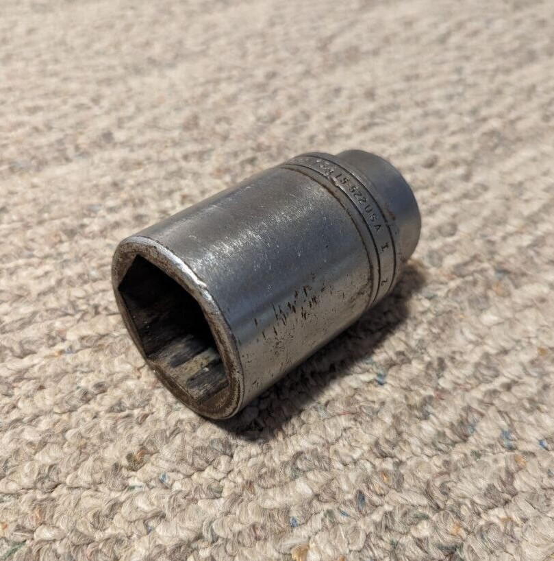 Snap-On LS-522 1-5/8″ 3/4″ Drive 6-Point SAE Chrome Deep Socket USA