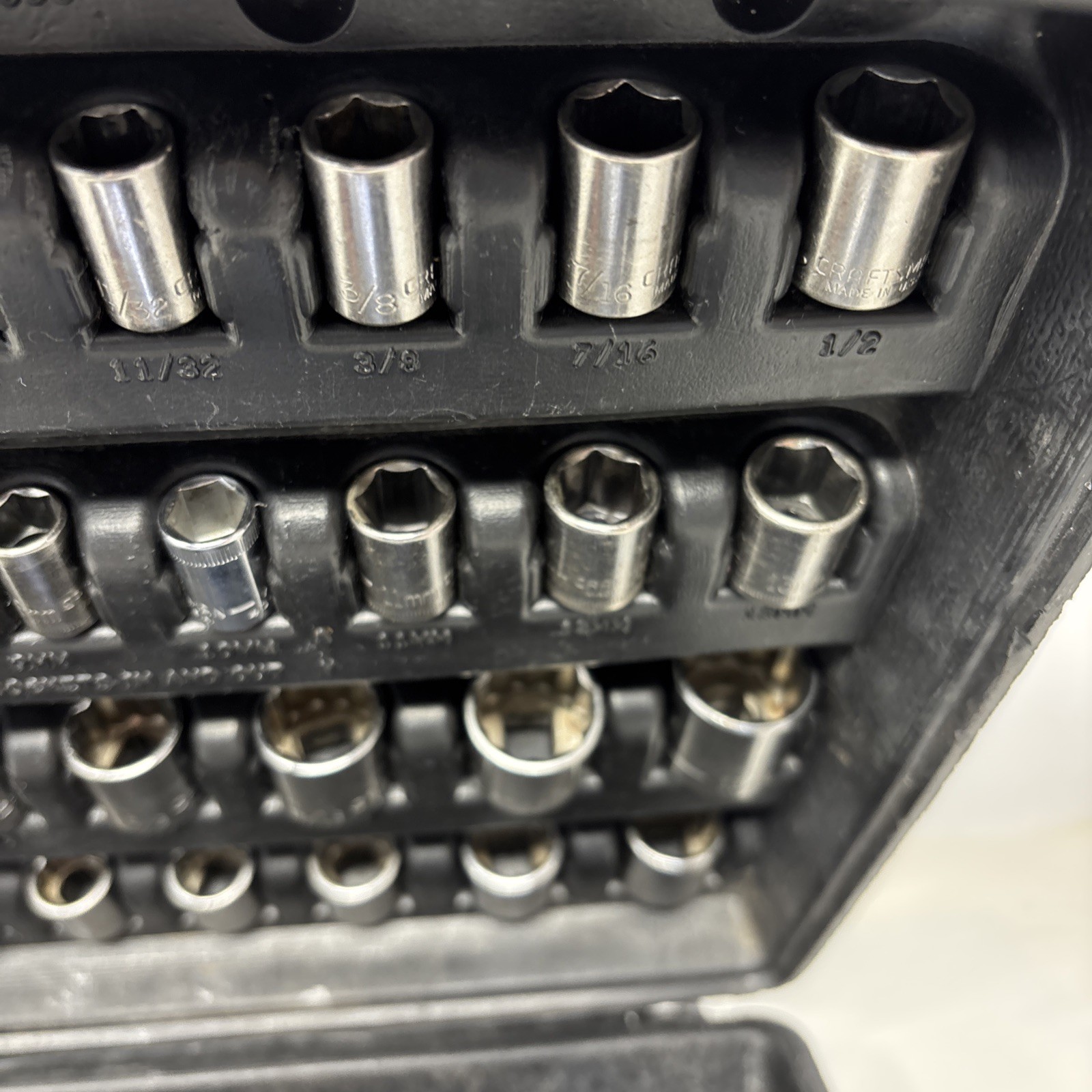 Craftsman 53 PC Mechanics Socket Tool Set USA Metric / SAE 1/4 6 Pt 3/8 12 Pt