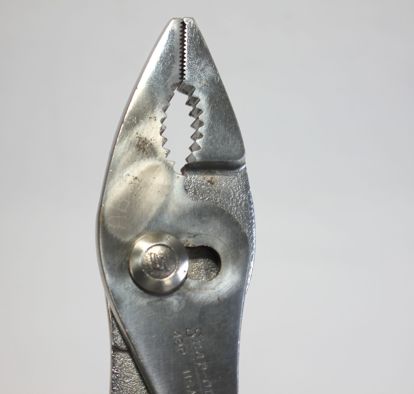Snap-On USA No. 49P Slip Joint Pliers Red Grips 9″ long 1991 Date Made in USA