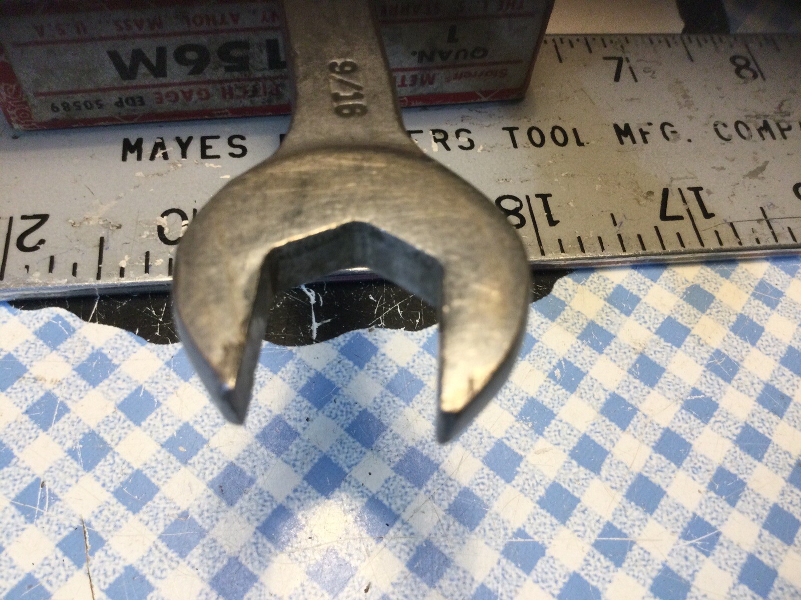 Rare Vanadium Tool Co. Combination Wrench 9/16″ SAE CL-9 6 Point Stamped LC-9