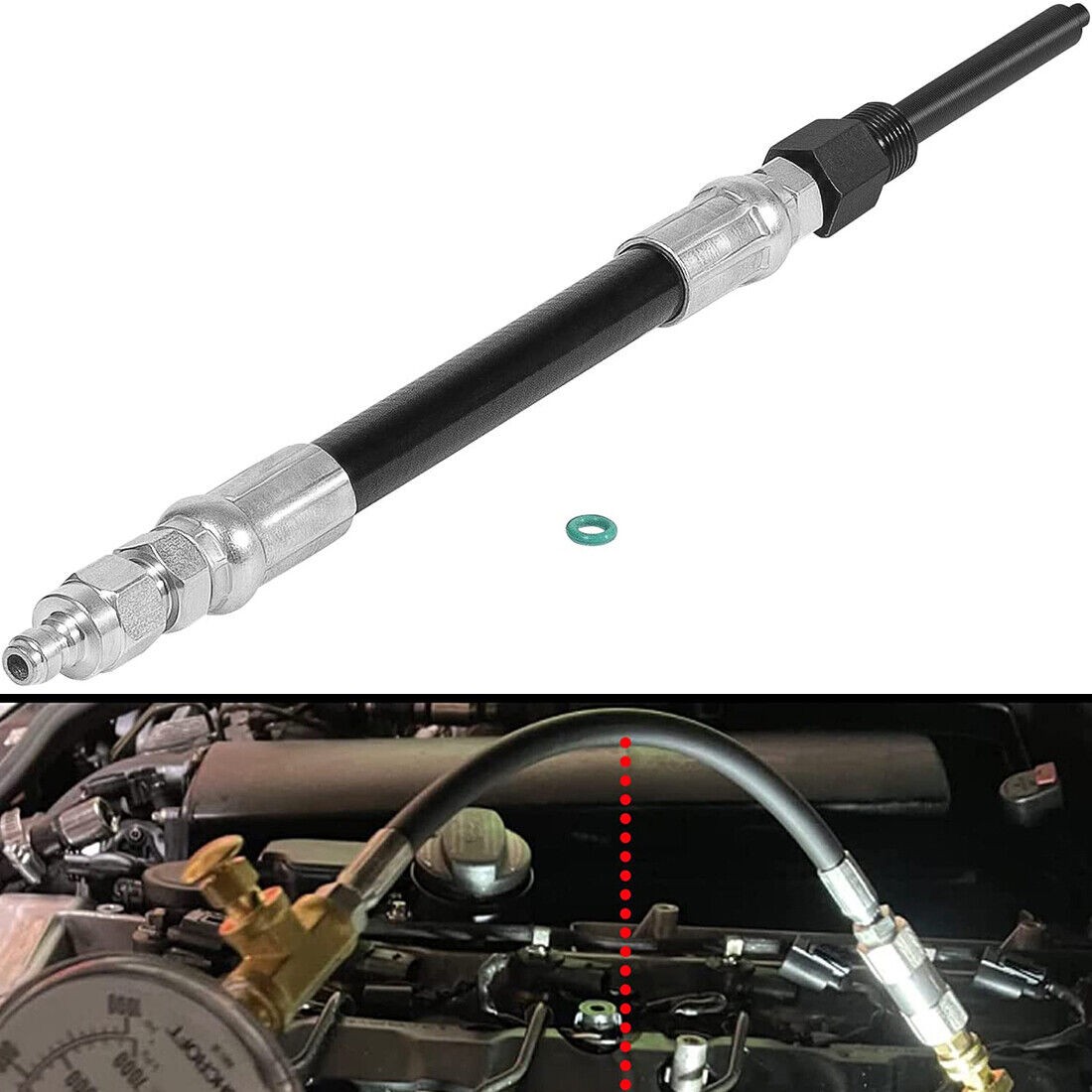 for 2003-2006 Ford 6.0L Diesel Compression Tester Adapter 6660 Hose with O-Ring