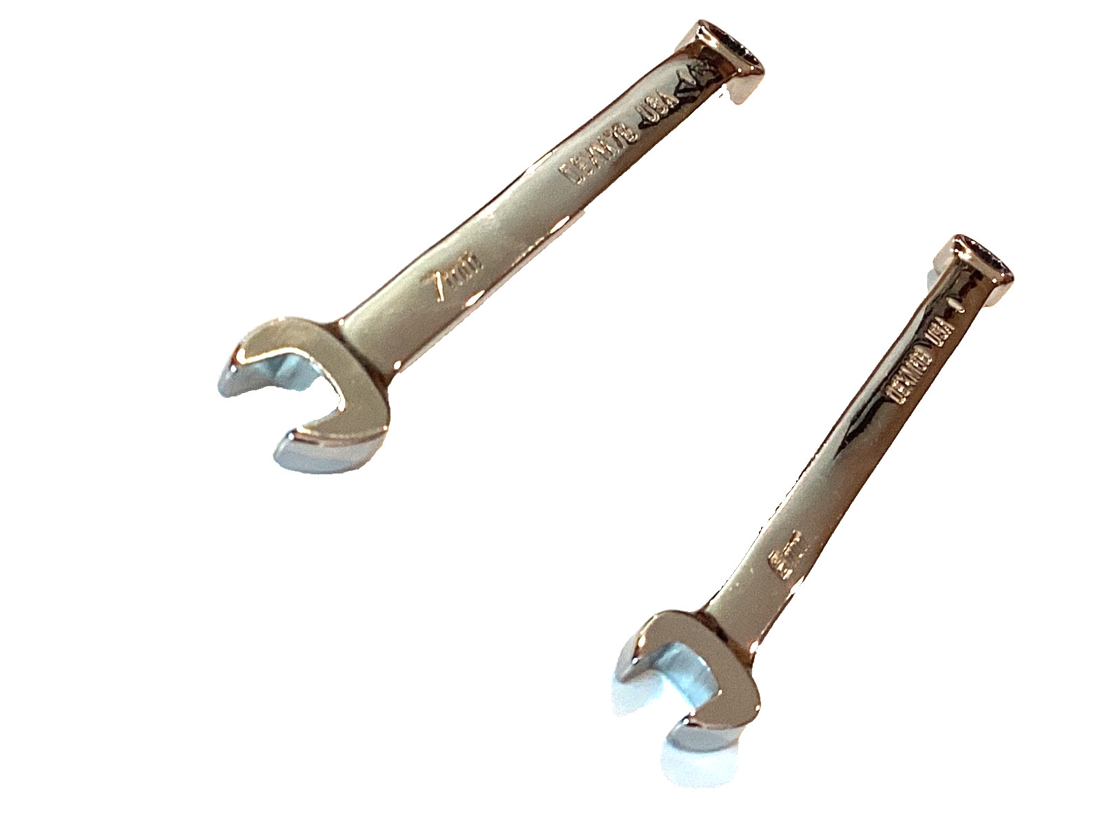 Snap On USA NEW 2 Piece 6MM 7MM Metric Add On Chrome Wrench Set OEXM6B OEXM7B
