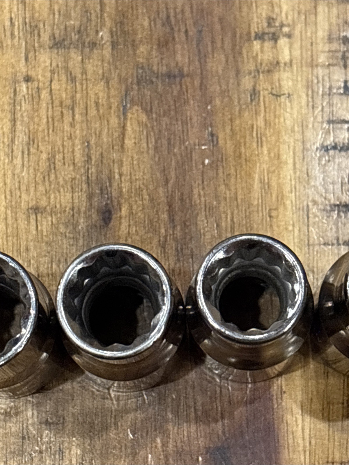 Craftsman 1/2” Laser Shallow Socket Set 9mm – 22mm 1/2” Drive 12pt 11pc USA EUC