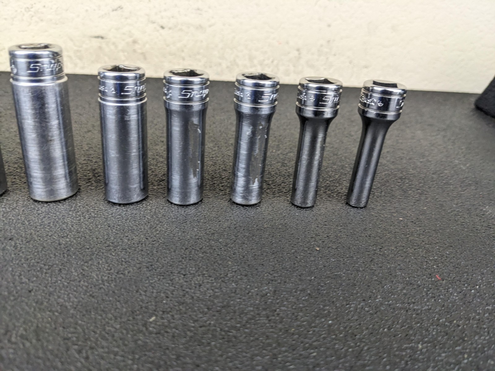 #bo727 Snap-on 211SFSY 1/4″ 7/8″ SAE 11-Piece 3/8″ Drive 6-Point Deep Socket Set