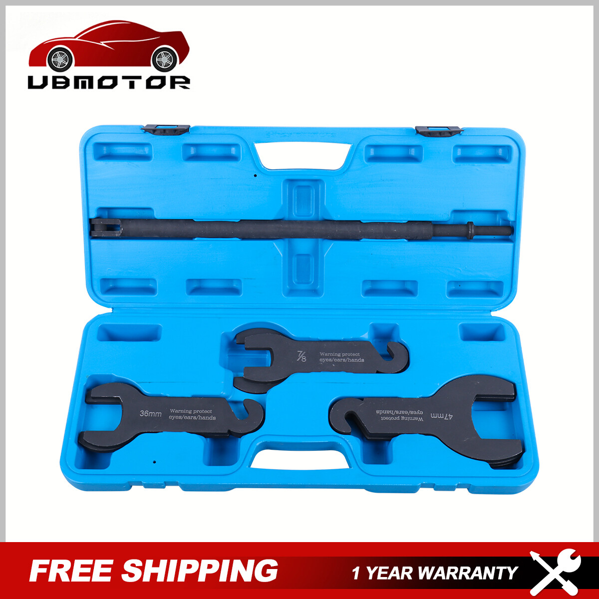 Pneumatic Fan Clutch Wrench Remove Install Tool For Ford Jeep Chrysler GM w/Case