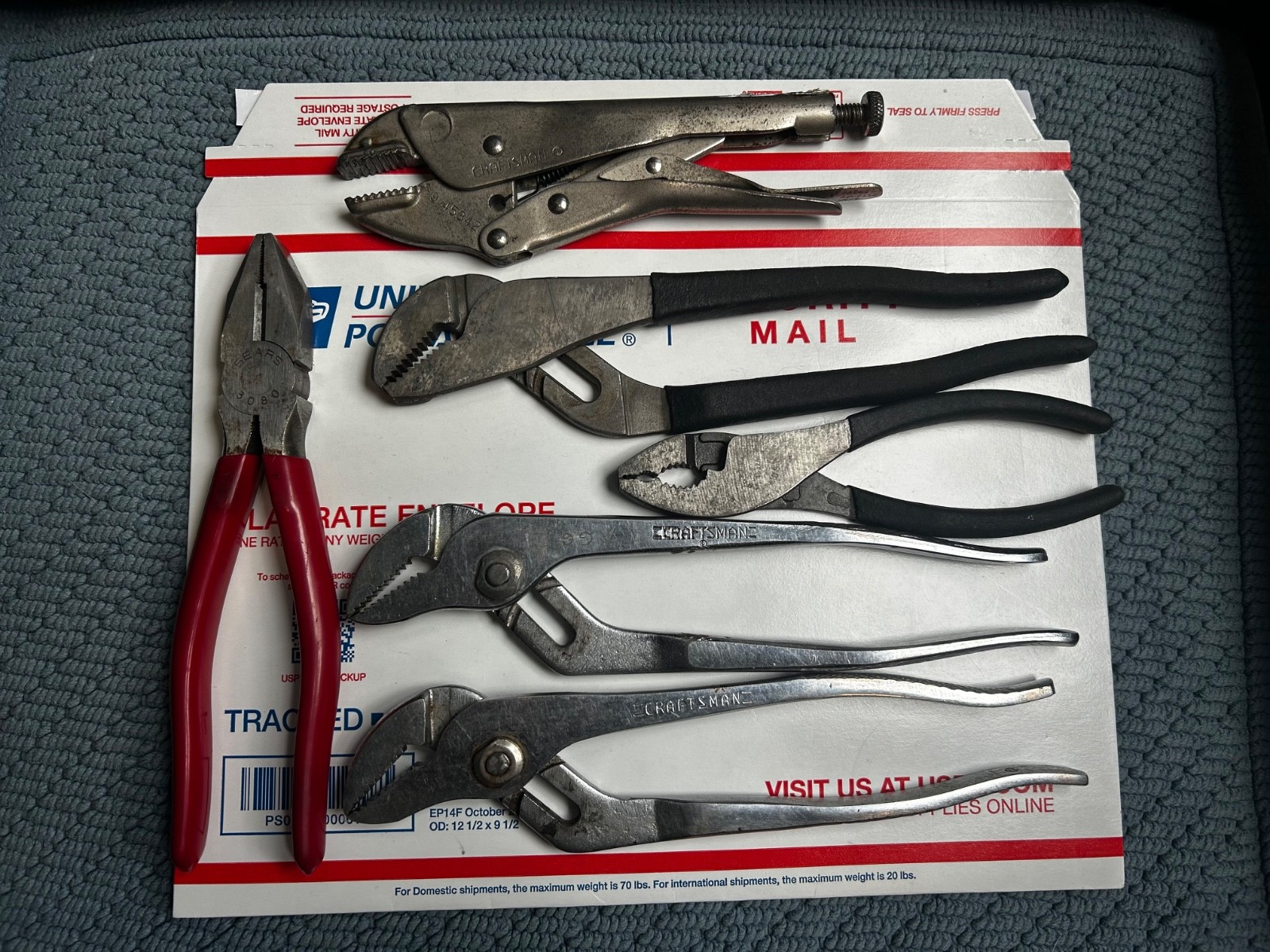 CRAFTSMAN 45342 Vise Grips, 45378 Pliers, SEARS 3080 Pliers, Etc-Start @ $25.00