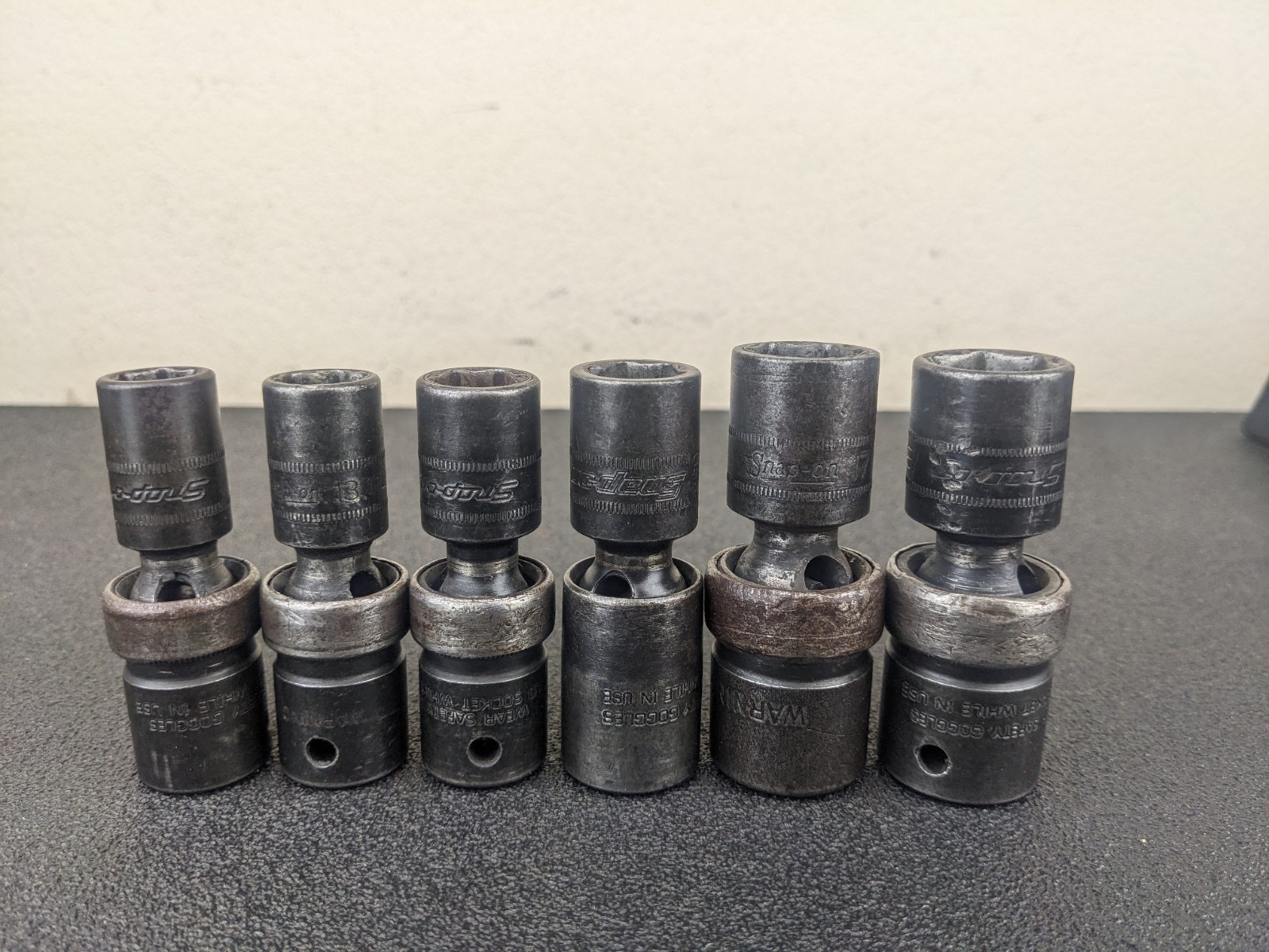 #bl432 Snap On Tools IPLM 1/2” Impact Swivel Socket Set 12,13,14,15,17,18mm
