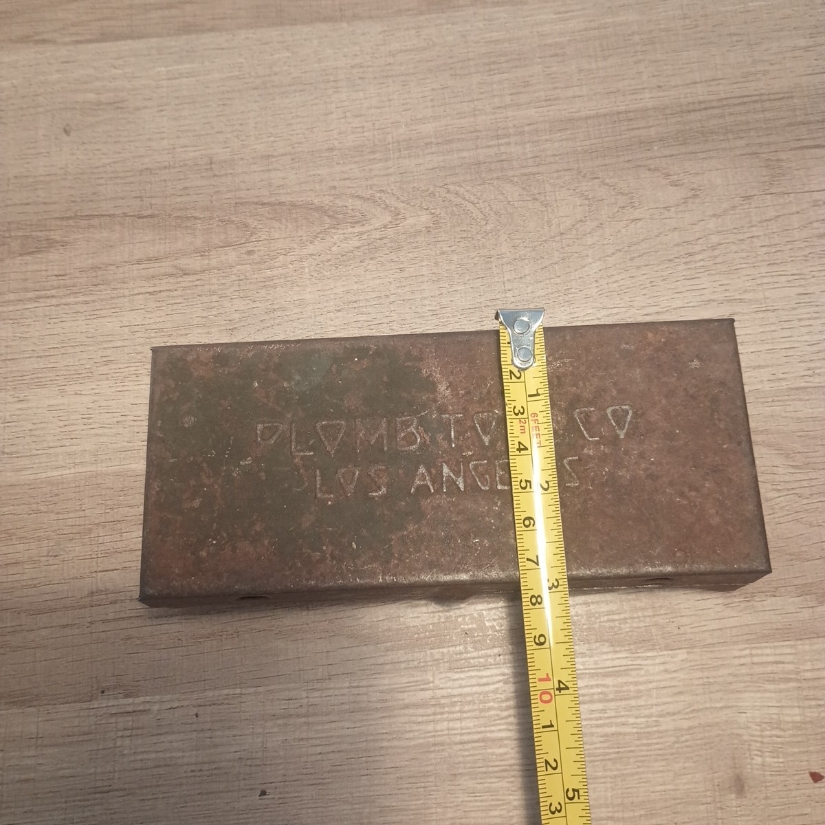 Vintage Plomb Tool Co Los Angeles Midget Socket Case Metal USA 6.5 In X 2.75 In