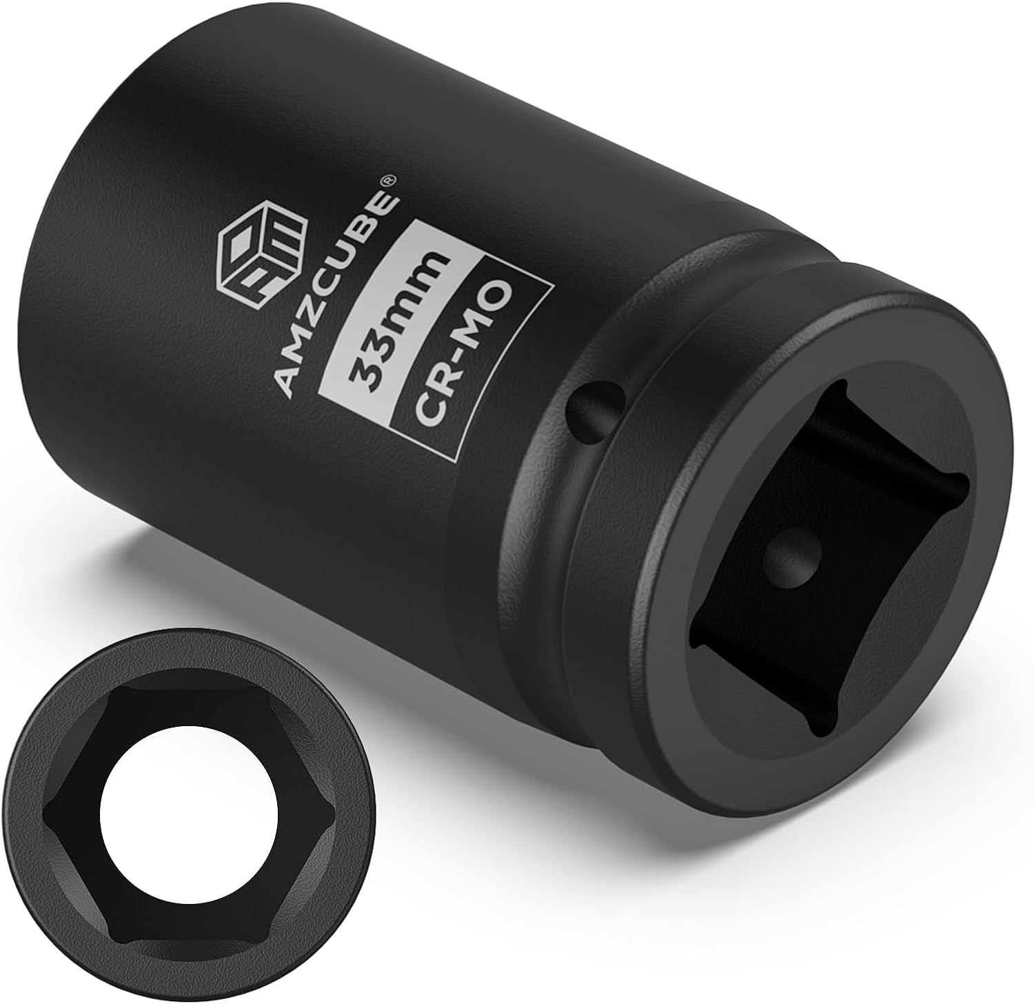 33mm Deep Impact Socket, 1 Inch Drive, Chrome Molybdenum Steel, Manganese Finish