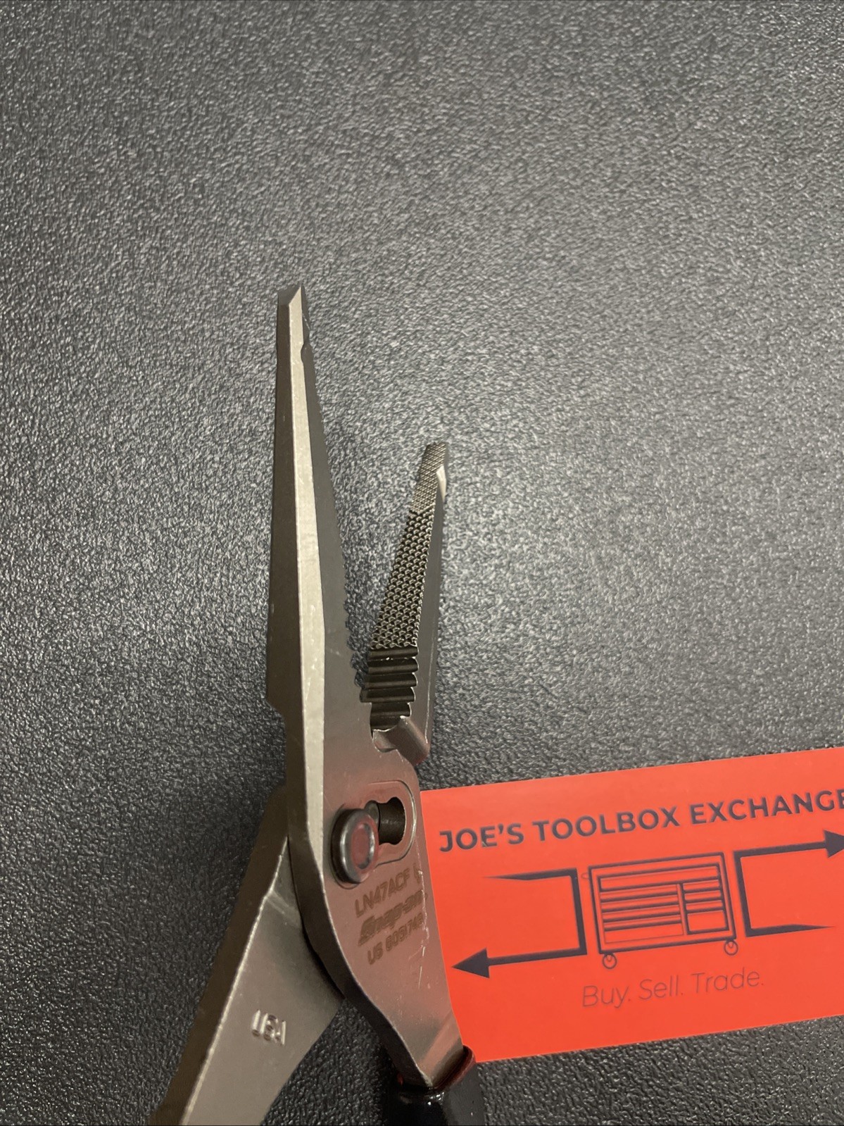 Snap-On Tools USA NEW BLACK 9″ Soft Grip Long Nose Slip Joint Pliers LN47ACFBK