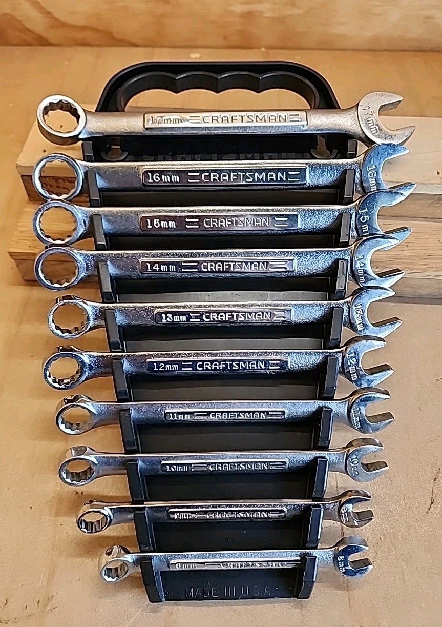 Craftsman Metric Combination Wrench Set 12pt VA Series 10pc 8 – 17mm USA NO RACK