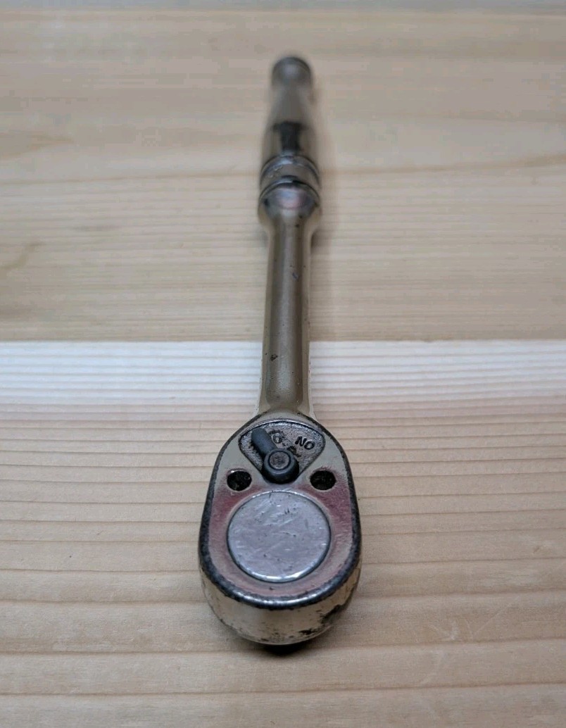 Snap-On F710D 3/8» Drive Standard Handle 7 1/2” Chrome Ratchet Vintage