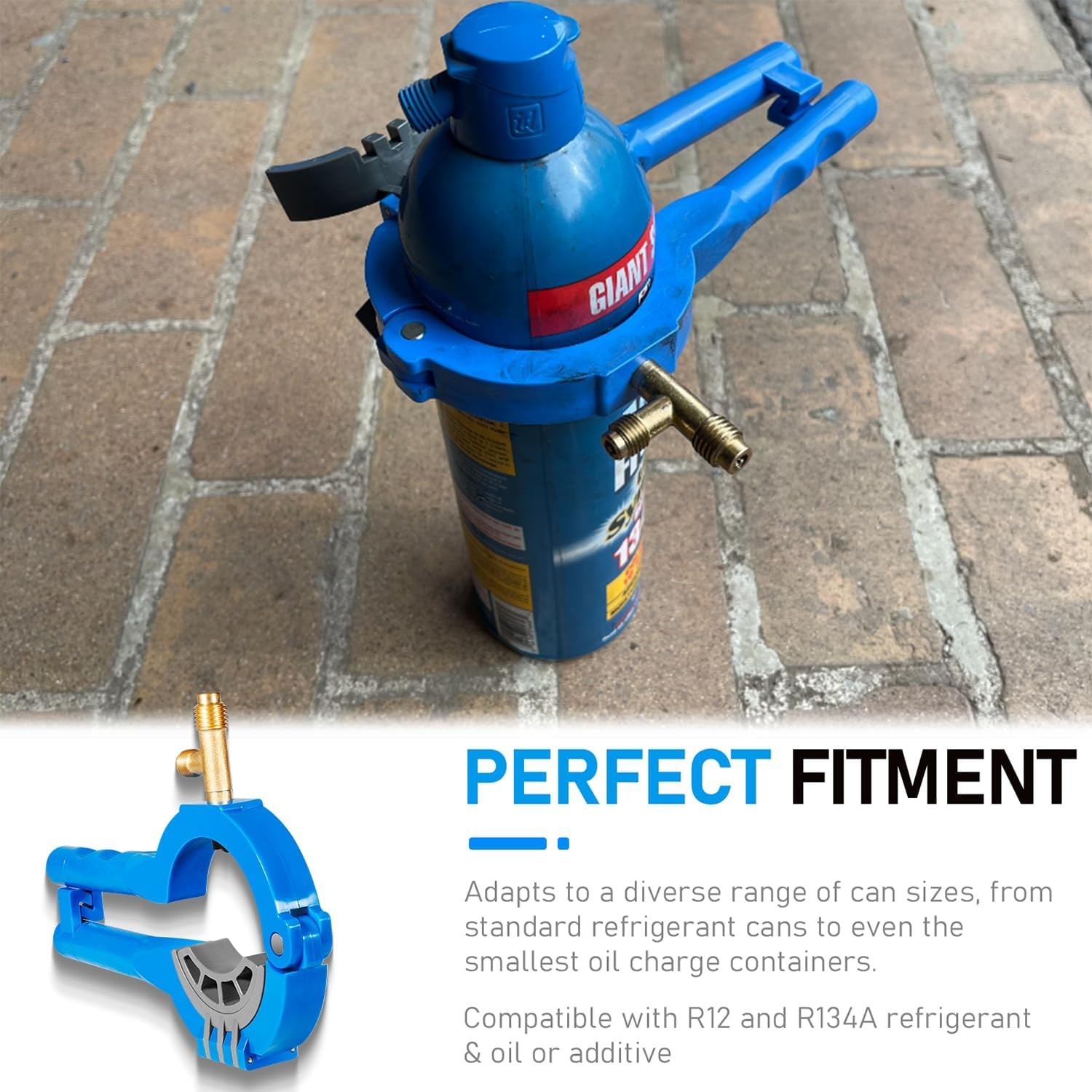 For R12 R134A Side Can Tap 10102 AC Refrigerant Manifold Systems, Oils, Additive