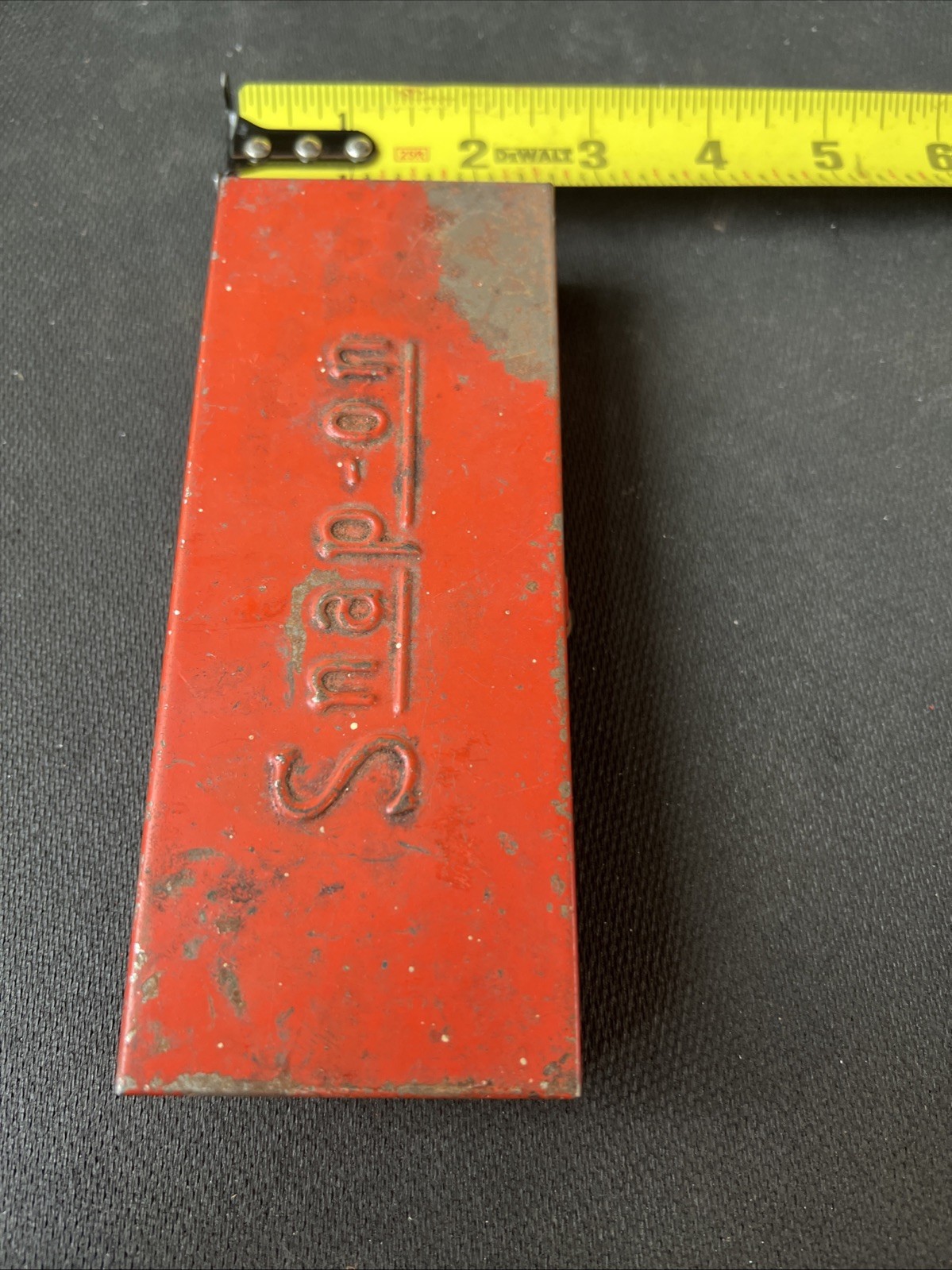 Snap On Tools USA Red Metal Storage Tool Case Socket Ratchet Box, 6” X 2” NICE🔥