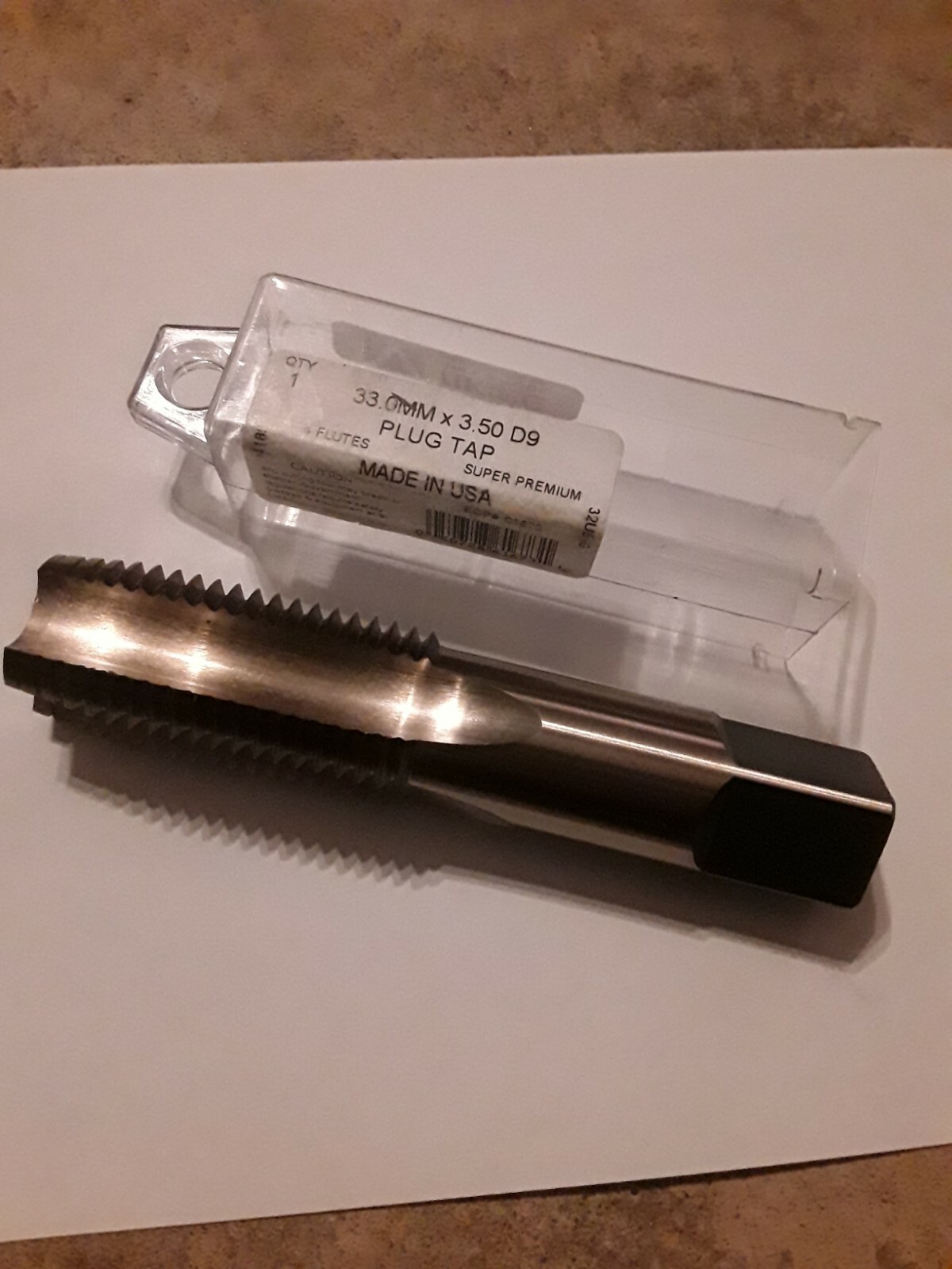 Viking Plug Tap 33MM x 3.50 D9 4 Flutes 33.0MM