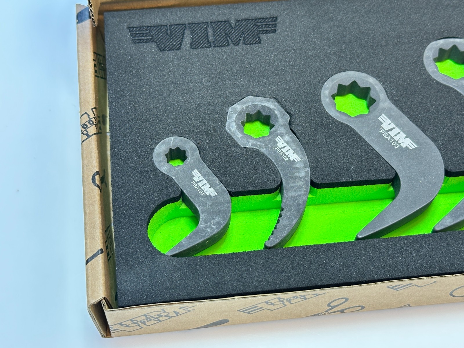 VIM Tools PBA100 5pc Pry Bar Attachment Set w/ Foam Tray 1/4″, 3/8″ & 1/2″ Drive