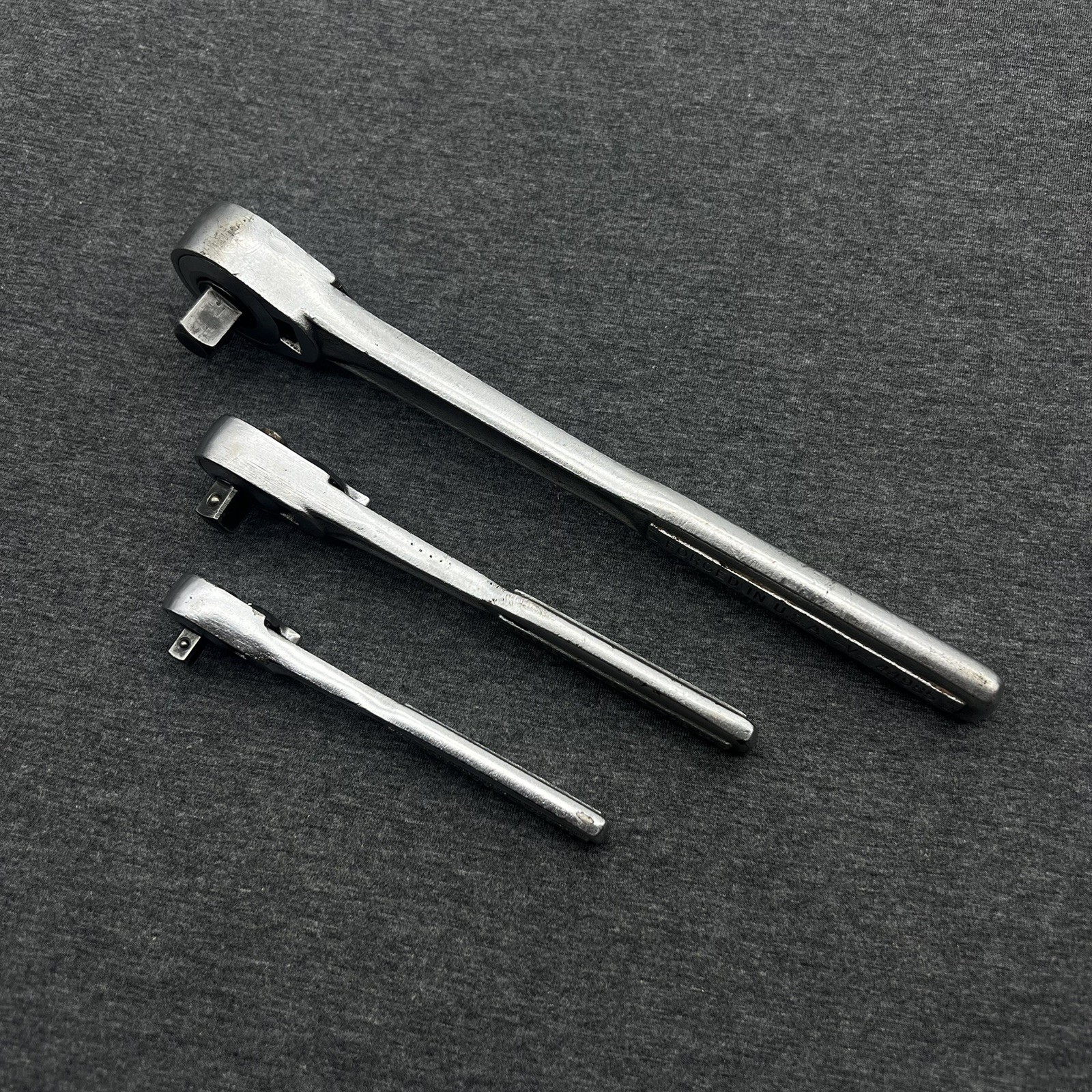 Vintage Craftsman 3pc Ratchet Set 1/2”, 3/8” & 1/4”Drive V Series USA