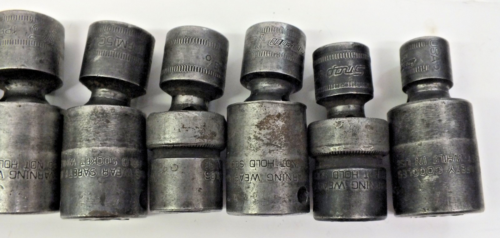 Snap-On 8pc 3/8″ Dr SHALLOW Impact Swivel Socket Set METRIC 6pt 10-18mm 207IPFM+