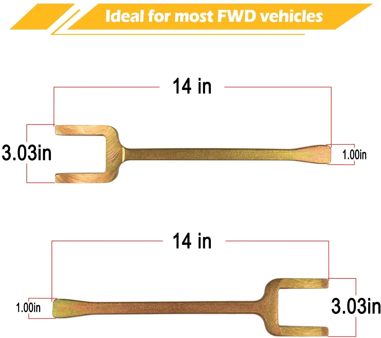 12020 Axle Popper Fork & Shim Kit FWD Half Shaft Inner CV Joint Removal Tool