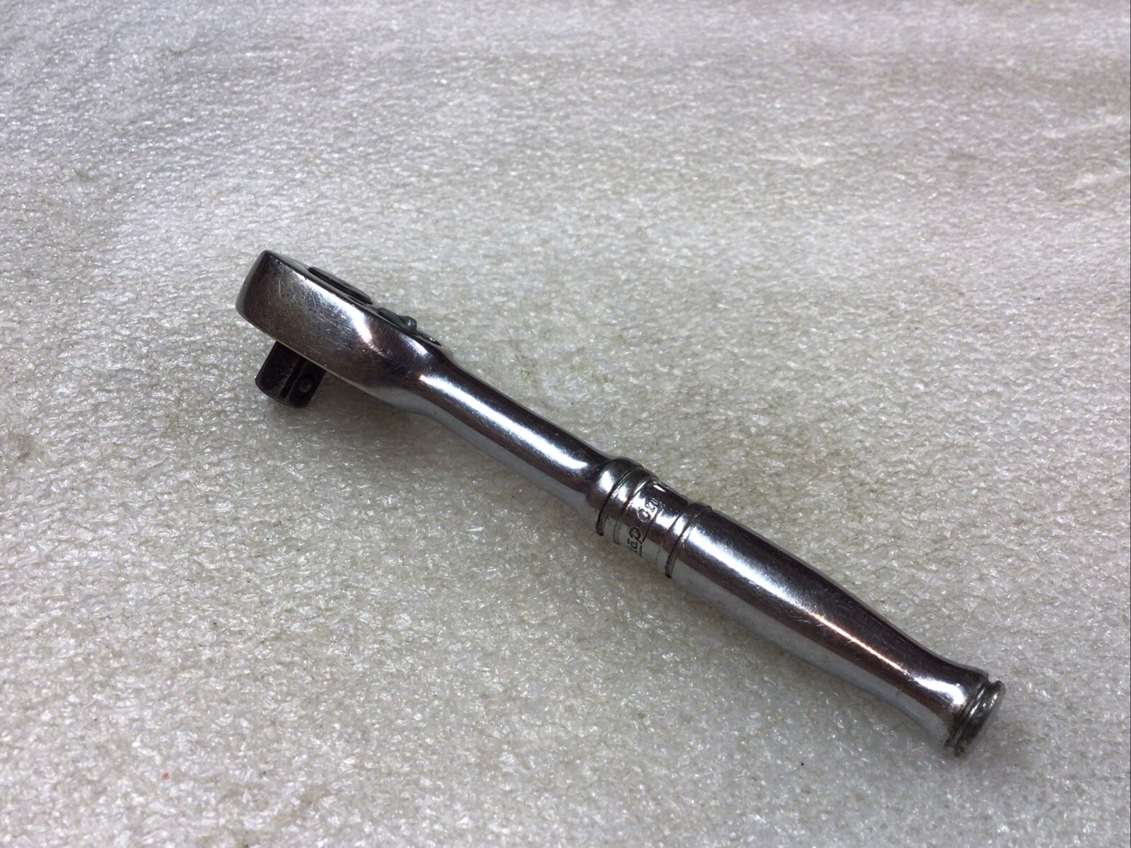 Snap-On#TM70B – 1/4” Dr., Chrome, 4.25” Long, Stubby Ratchet-USA🇺🇸🇺🇸-USA-