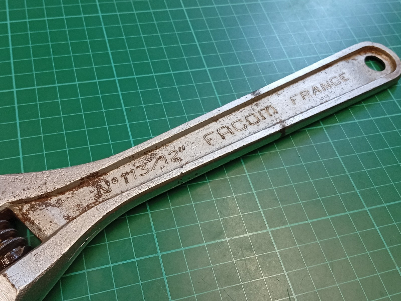 Vintage Facom No113/13″ 13″ Vanachrome Adjustable Spanner, Made In France