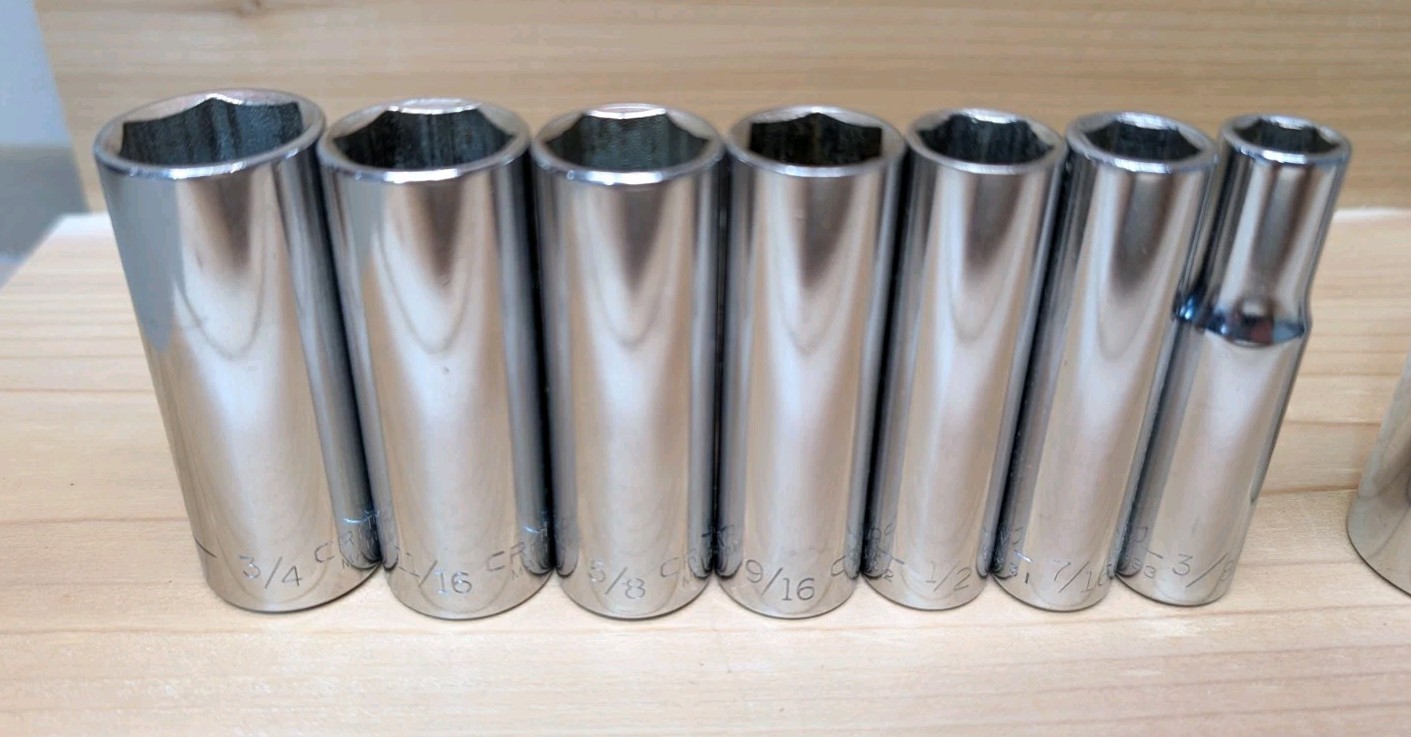 Craftsman Lot of 68 Sockets – Metric & Standard Mixed 1/4” 3/8” 1/2″-Made In USA
