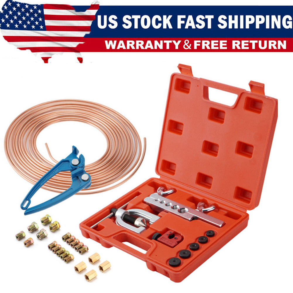 25FT 3/16 Copper Pipe Flaring Tool & Tube Bender Brake Line Pipe Upgrade Repair