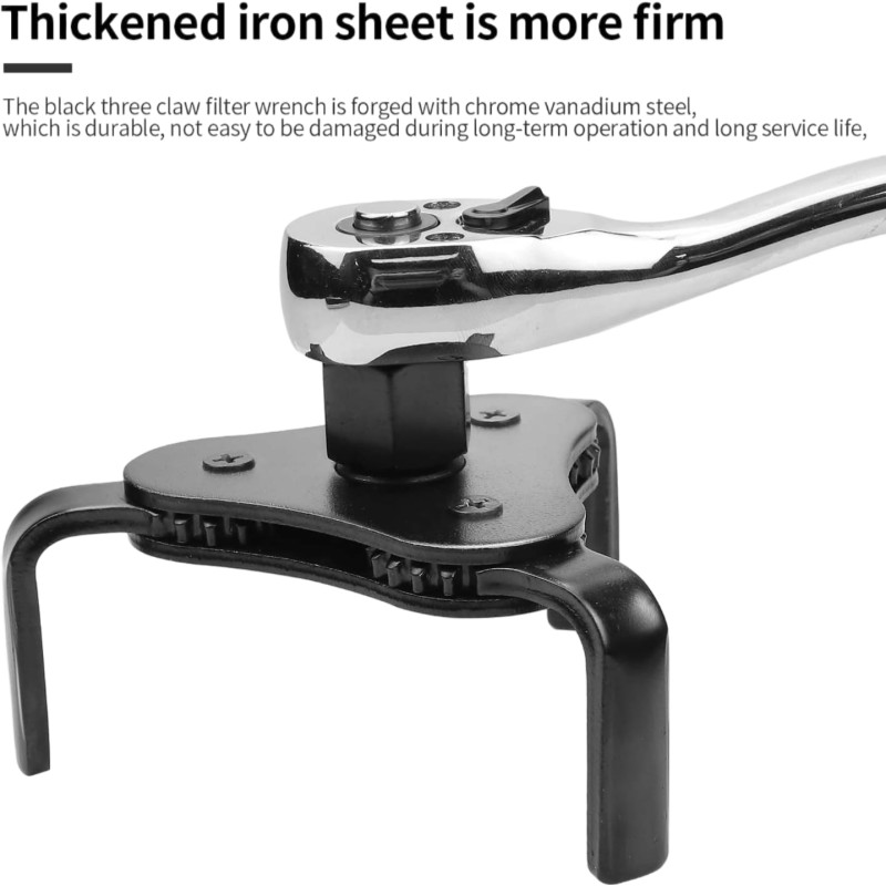 Universal 55-115mm Car Repair And Maintenance Three-Claw Oil Filter Removal Tool