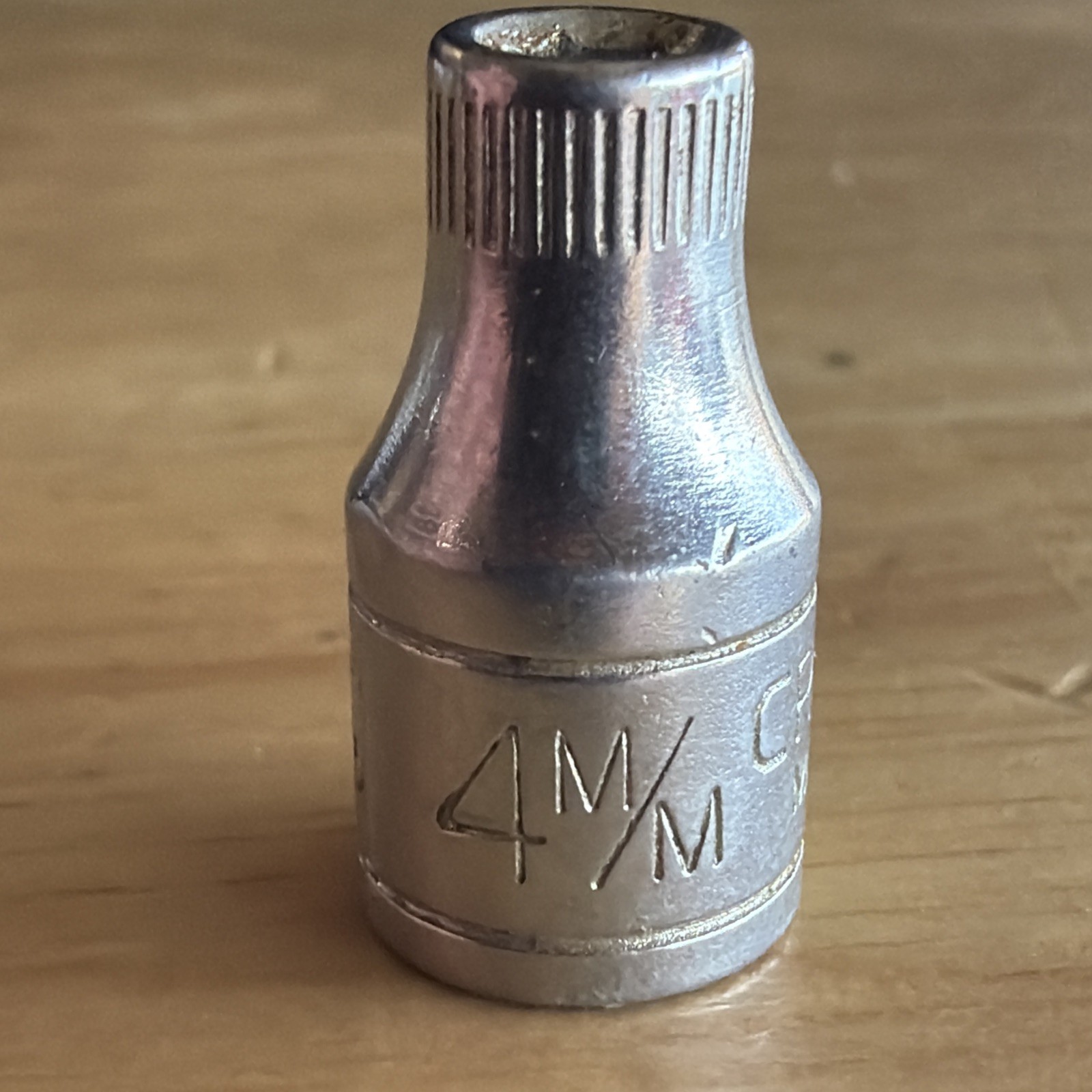 Craftsman 4mm Shallow Socket 1/4″ Drive 6 Point Top Knurl VV Series 43505 USA