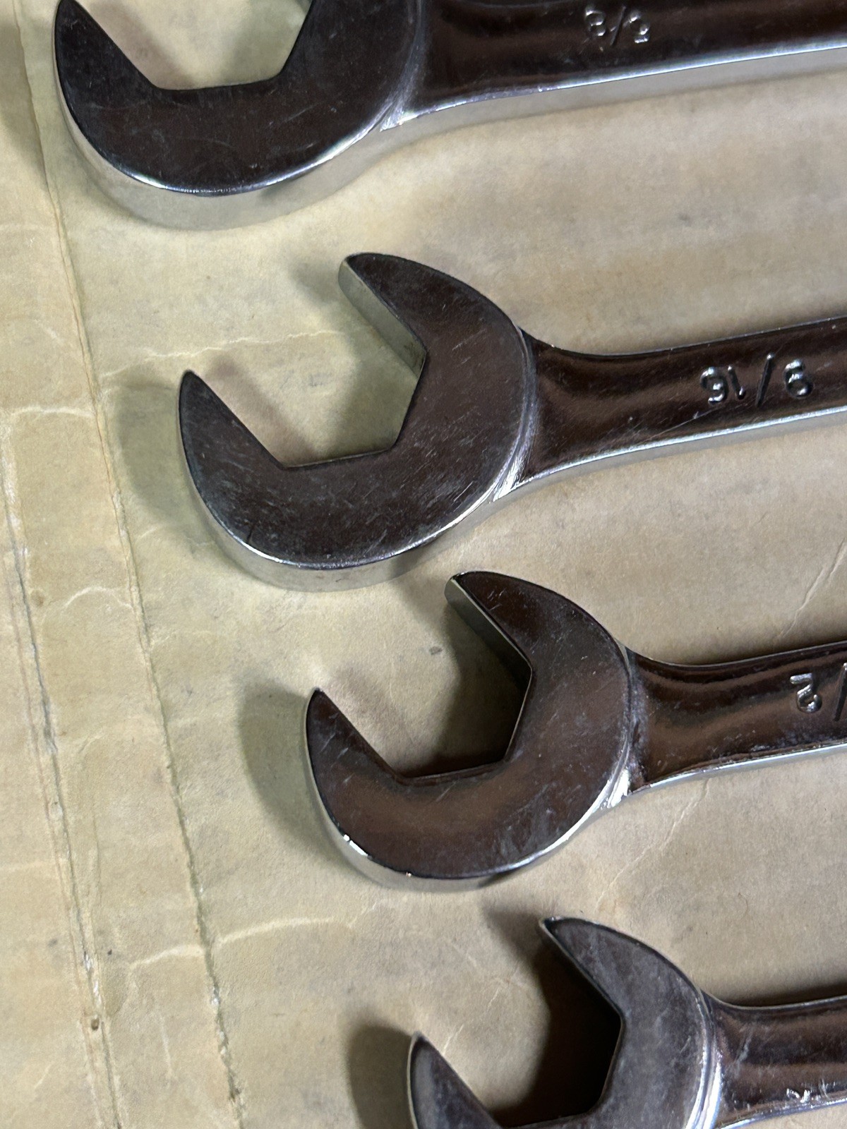 Mac Tools 8 PC SAE Angle Head Open End Wrench Set